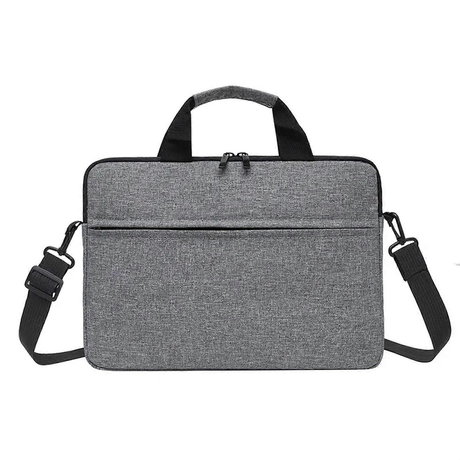 Laptop bag for 1315 inch laptops, durable waterresistant fabric, shoulder strap (Grey)