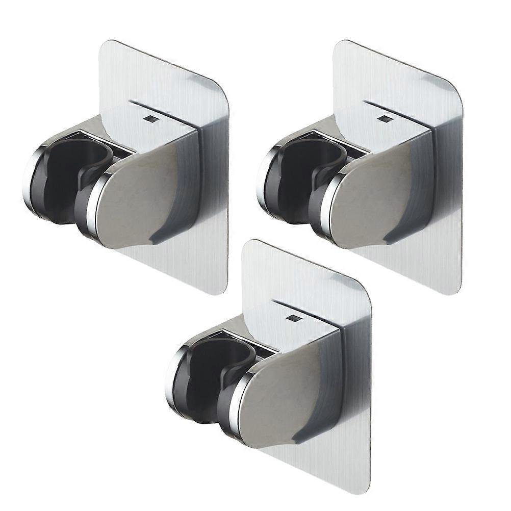 Adhesive Shower Head Mount Adjustable Angle Plating Holder Rack, Durable No Drill Base Bracket for Bathroom Handheld Shower, Stable Grip for Use