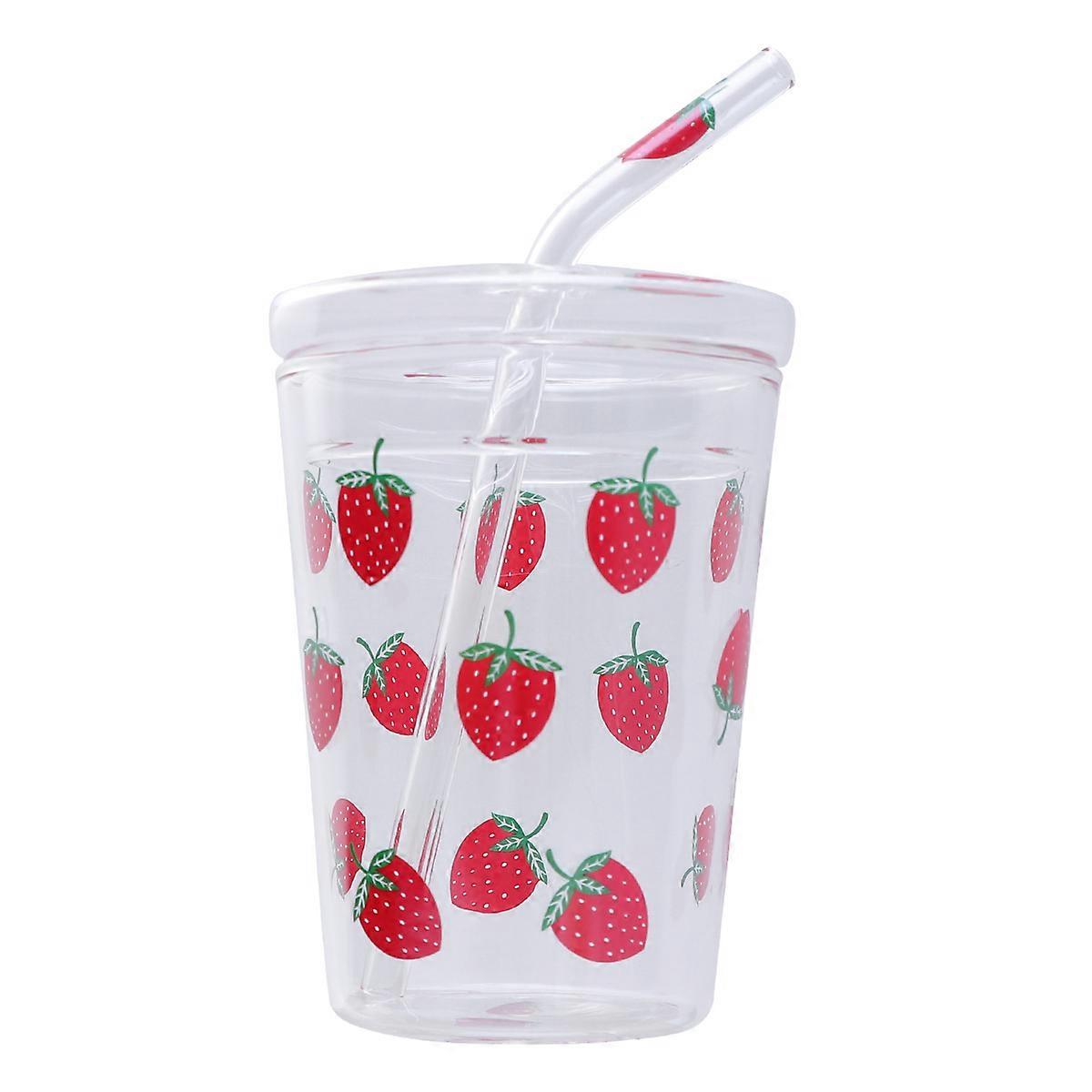 Leakproof Straw Cup Transparent Color for Kids and Adults Home Use 1Set