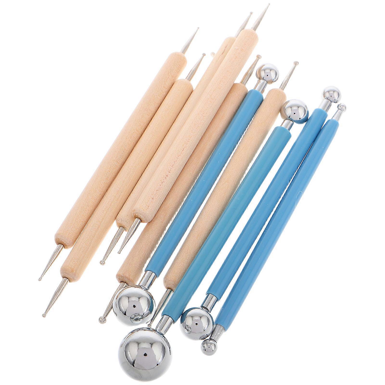 Clay Embossing Pen Dual-End Clay Tools For Craft Projects Paper Quilling Multi Color 5.1×0.7×0.7in 1Set