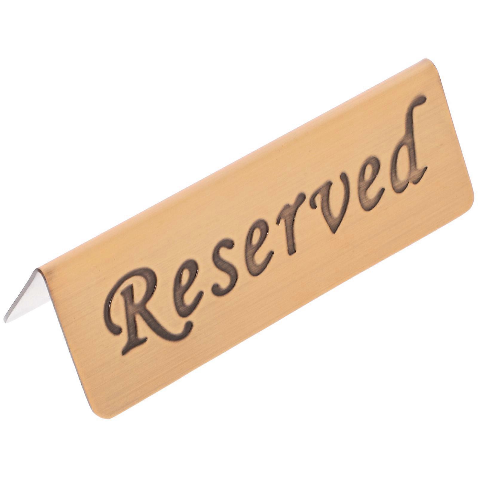Wedding Reserved Sign Elegant Design Rectangular Prevent Seating Mixups 1Set