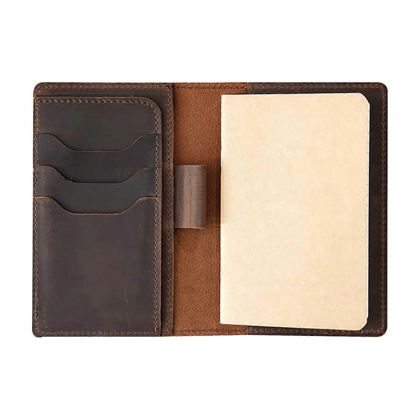 Leather Cover Notebook Meeting Notebook Pocket Notebook Journal Notebook Travel Notebook Stationery Notepads  Coffee color