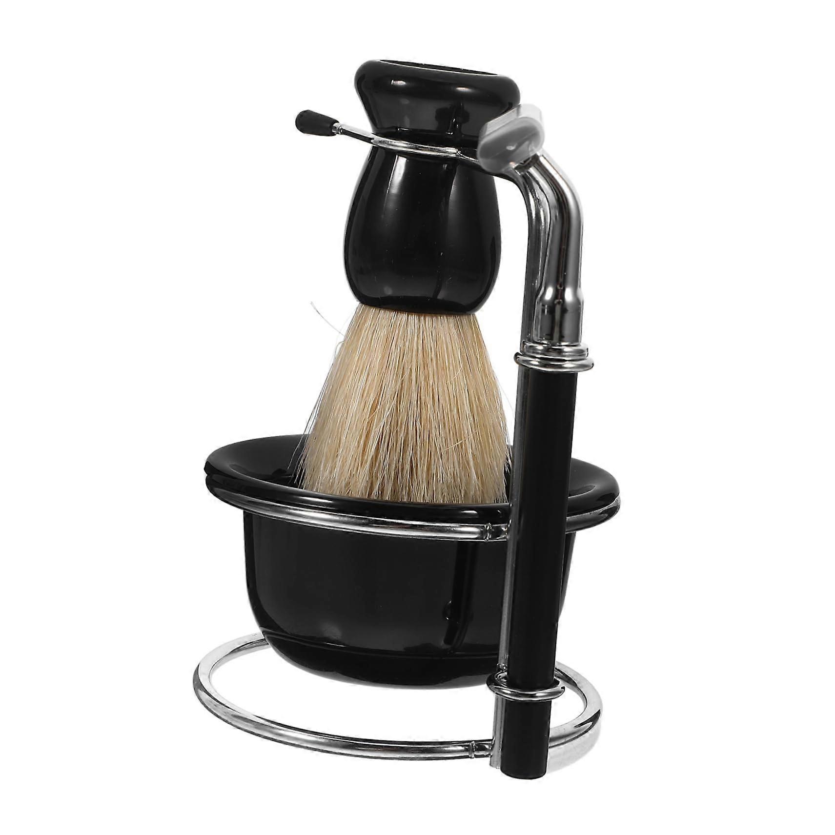 Shaving Set for Men with Brush, Razor, and Bowl Black