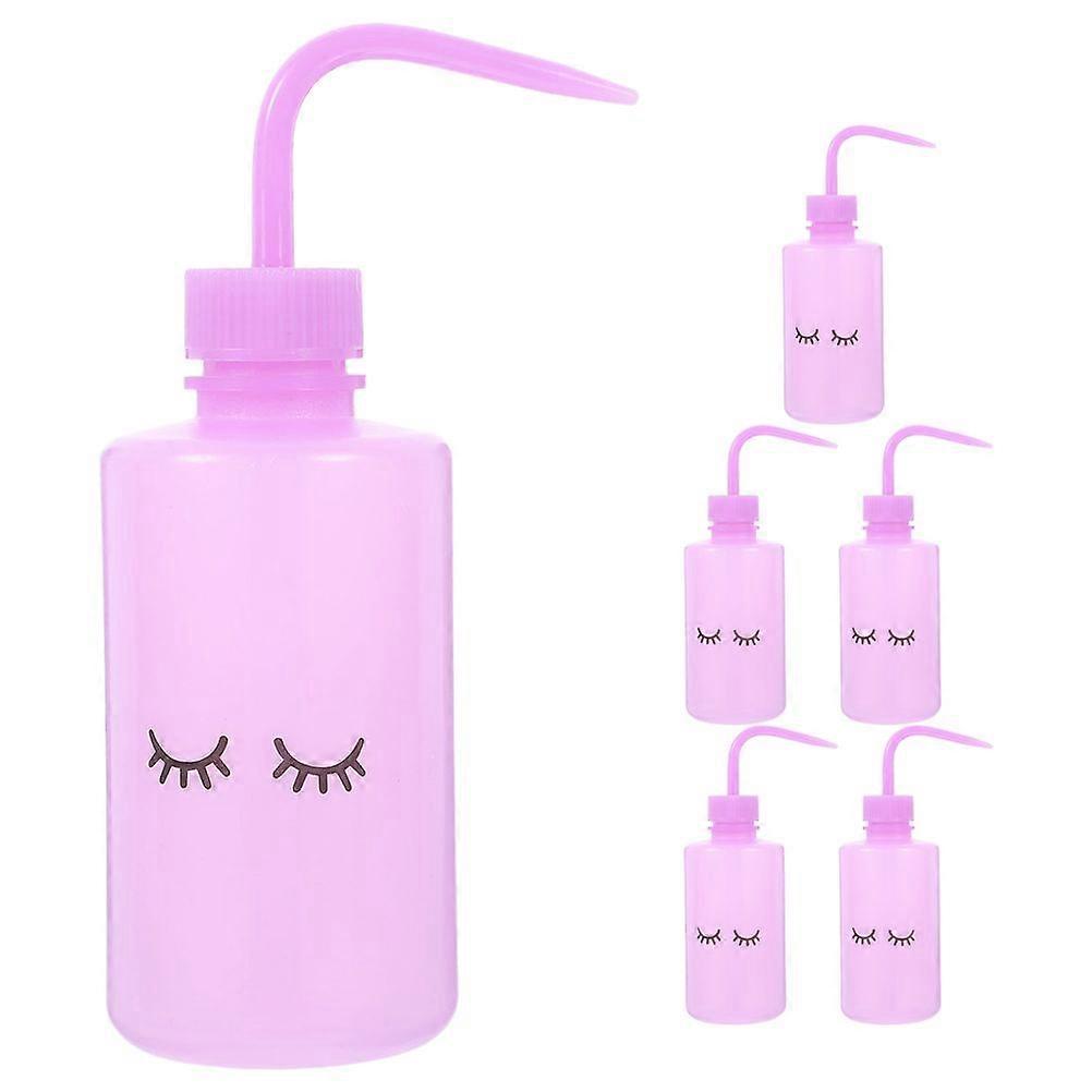 6pcs Eyelashes Cleaner Bottles Washing Bottles Convenient Cleaning Bottles Squeeze Bottles