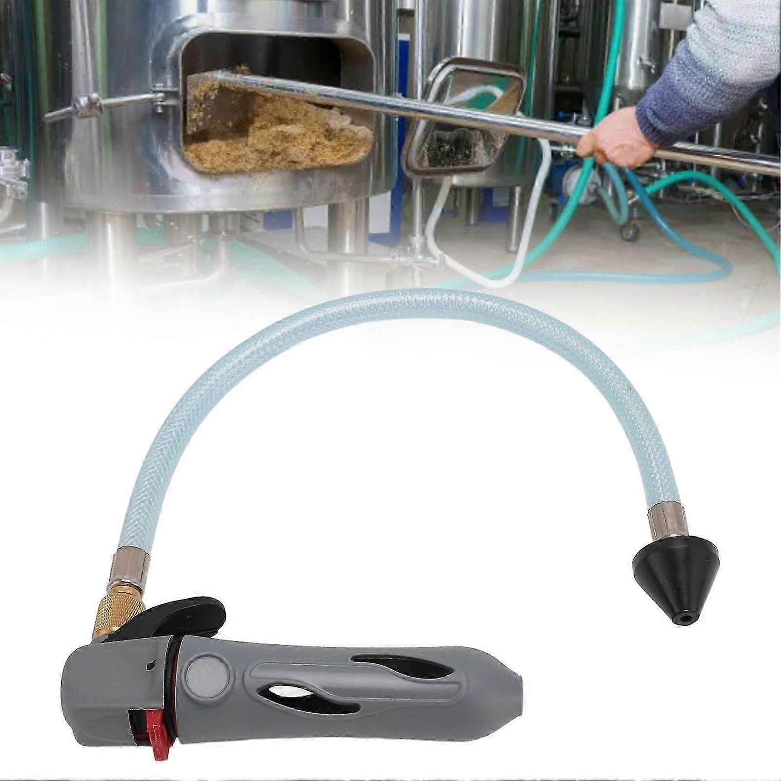 AC Drain Line Cleaner Tool with Hose ABS Brass Easy Operate Portable Opener Tool for Condensate Line Grey
