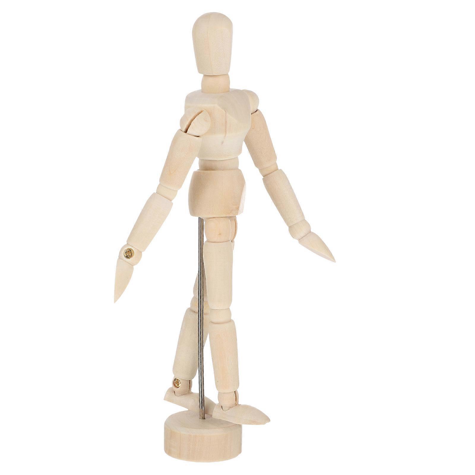 Beige Joint Puppet Decor Synthetic Material Elegant and Simple Study Human Proportion 7.5 Inch
