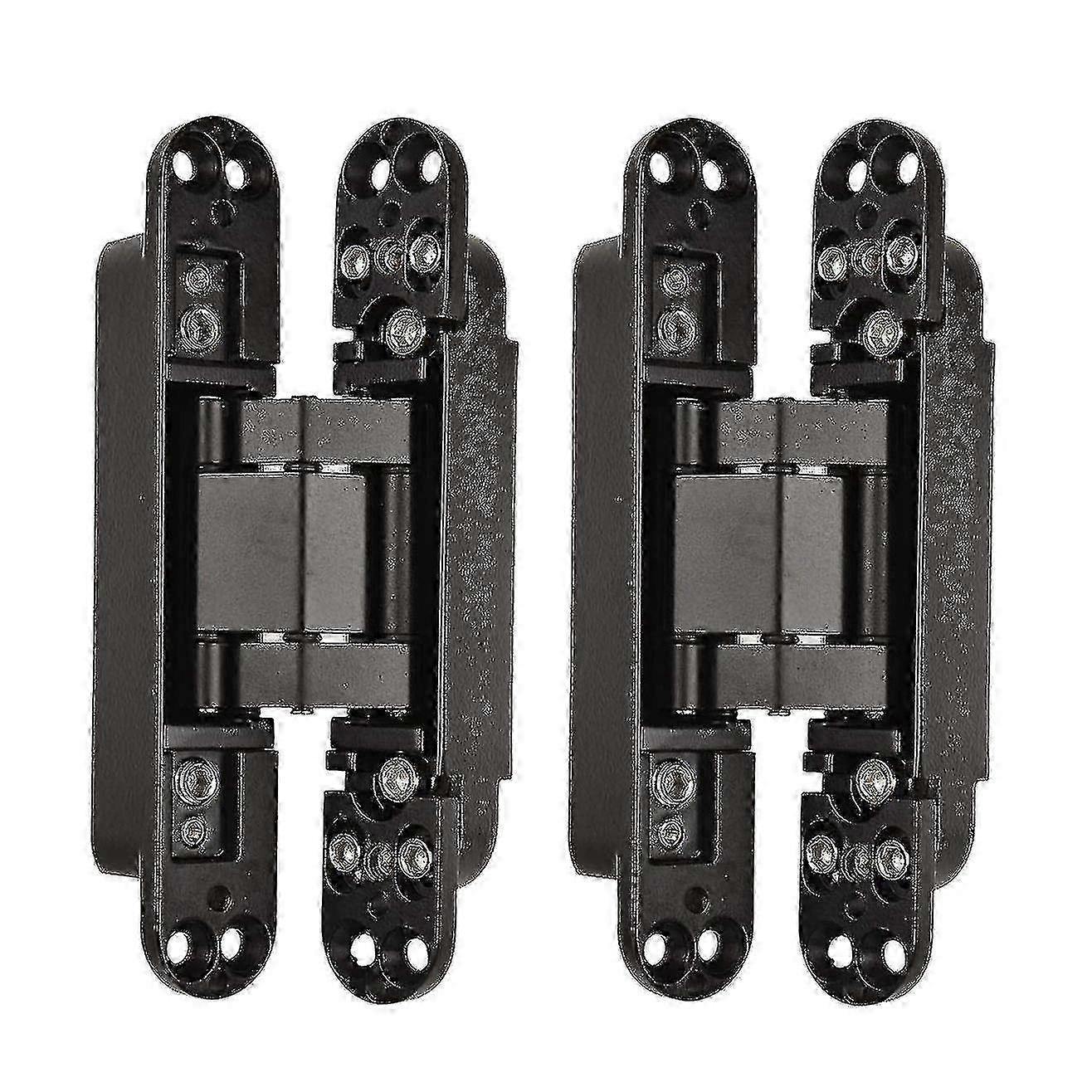 2-Pack 6-Inch 3-Way Adjustable Concealed Door Hinges