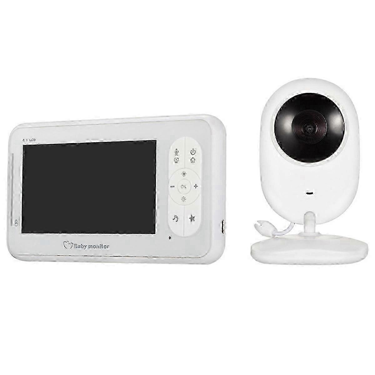 4.3-Inch Wireless Video Baby Monitor with Color Display & Temperature Monitor - 2-Way Audio & VOX Feature for Enhanced Baby Care