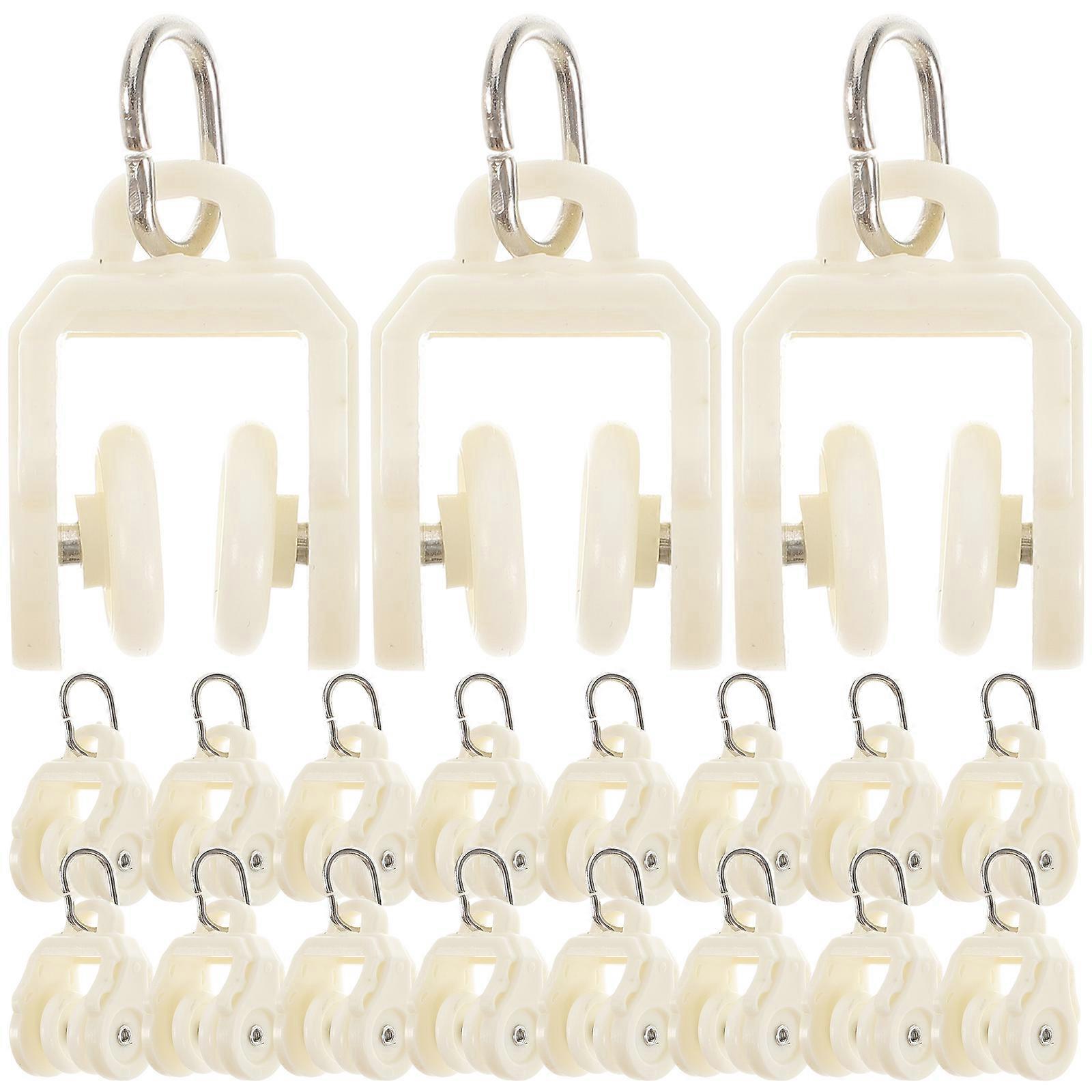 Here's a polished and professional product description based on your query:
**50pcs High Grade Curtain Track Pulley Sliding Wheels for Curved