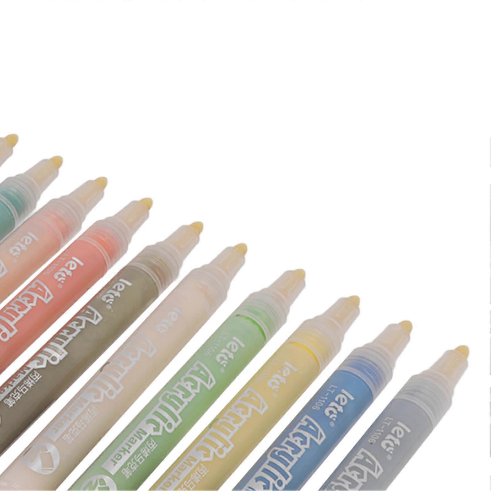 18 Pcs Acrylic Marker Bright Lasting Colorful Non Toxic No Odor DIY Doodle Water Color Pen