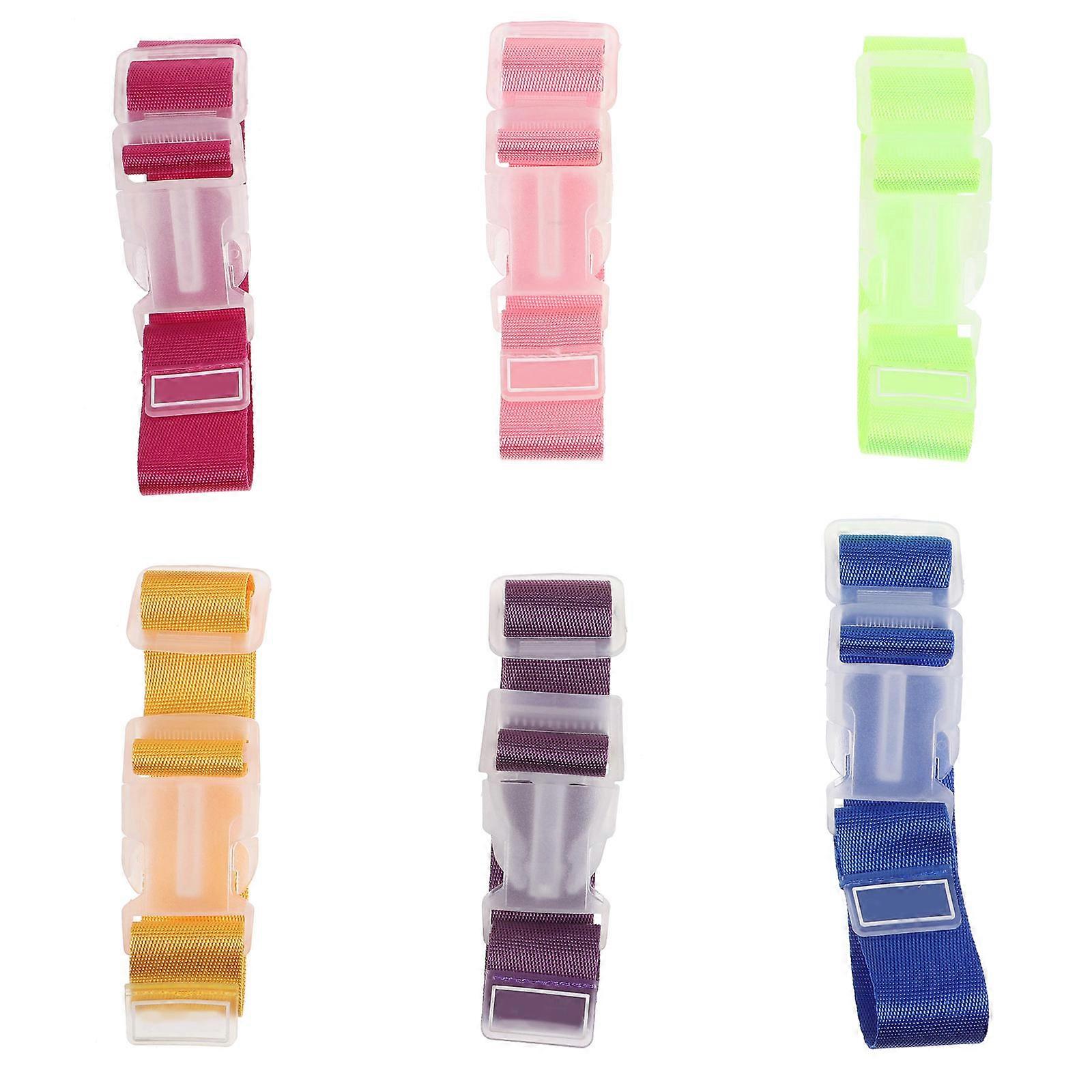 6pcs Adjustable Luggage Belt Buckle Strap for Suitcase Backpack – Lightweight Secure Travel Strap for Portable Multi Travel Accessories