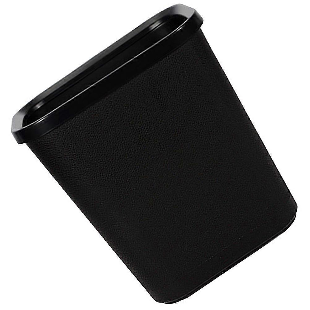 Black Plastic Trash Can for Decor with Design and Generous Storage 12.5x10x9.5 Inches