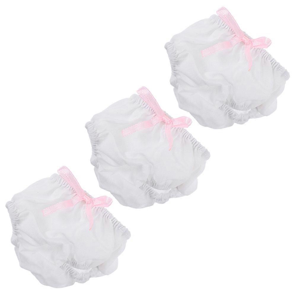 3pcs Soft Doll Underpants for Pretend Play – Creative Imagination Accessory Gift