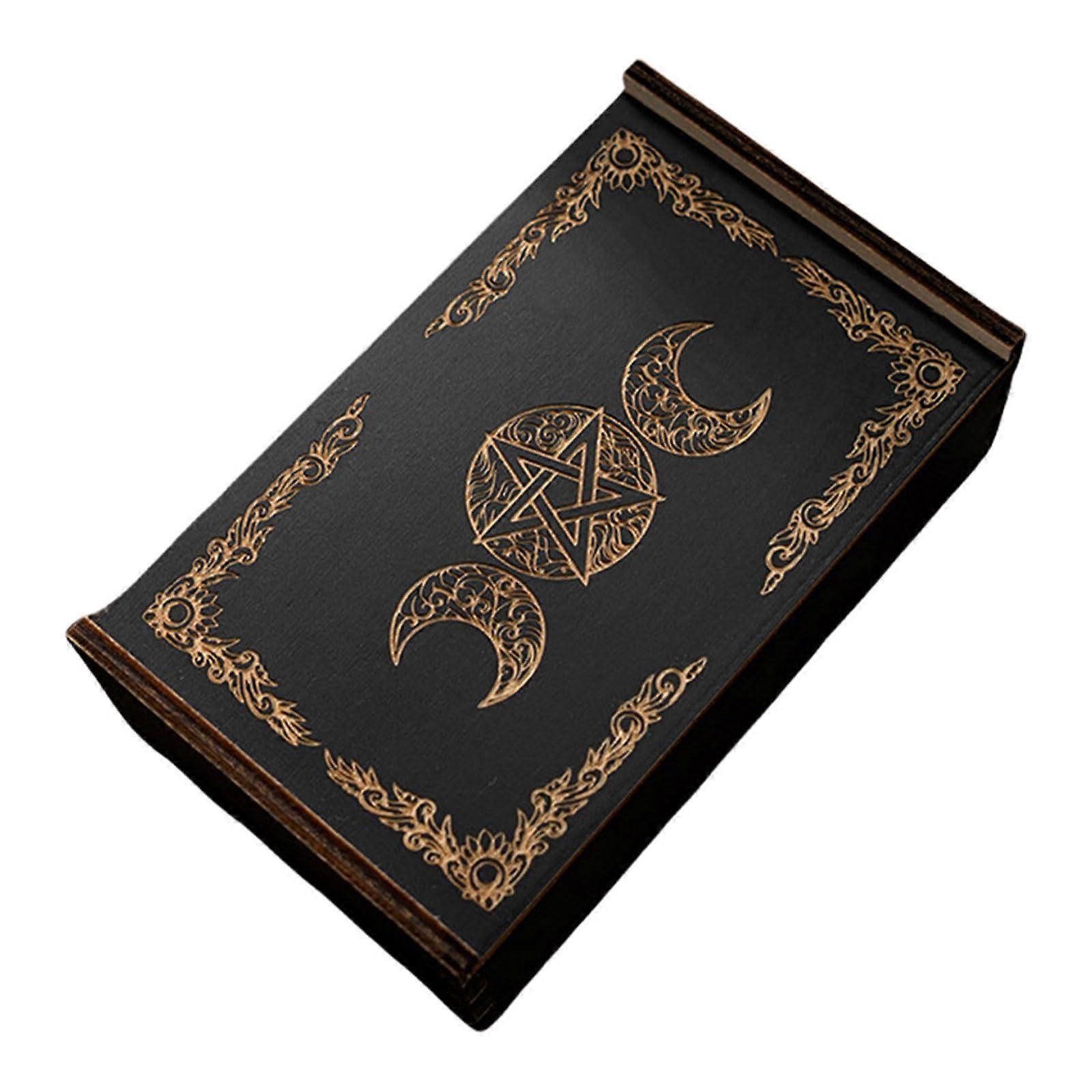 Playing Card Box Wooden Empty Card Storage Box For Playing Cards And Tarot Collectible Card Organizer Type A