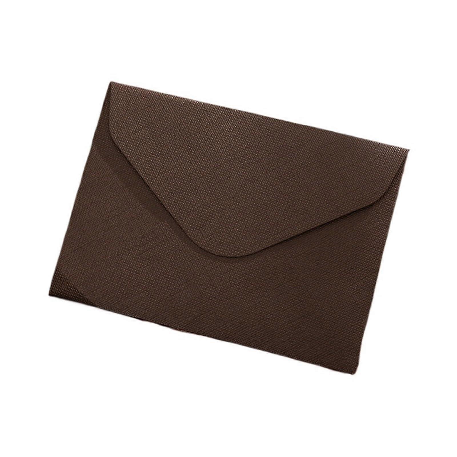 Retro Linen Pattern Envelopes 20 Pcs Coffee Color for Love Letters Business Invites Postcards and Greeting Cards