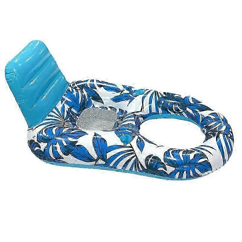 Große Pool Floats Liege Erwachsene - 55'' x36'' Übergroße Lake Float Floaties, aufblasbares Poolfloß mit Becher Handyhalter, Rückenlehne, Fußstütze
