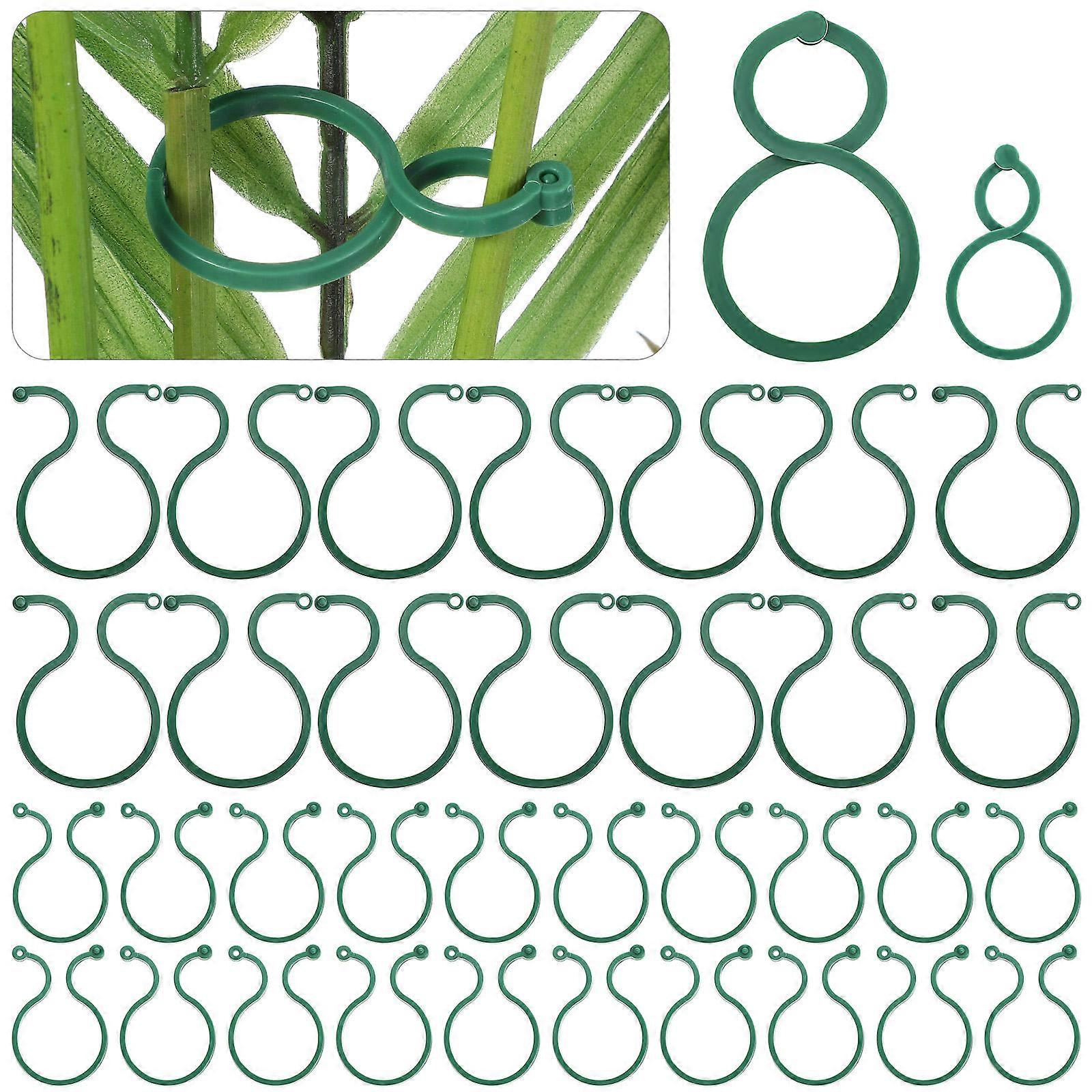 Tomato Trailing Clips Vine Clips For Home Planters Green 5.80X4.30X0.30CM Home Planting 100 Pcs