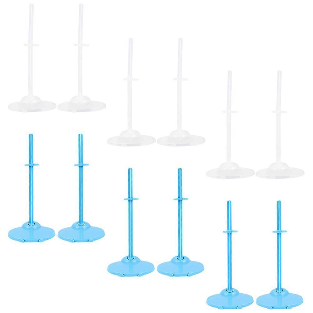 24pcs Transparent Blue Doll Support Stands Display Holders for Small Figures Collectibles Rooms and Dollhouses