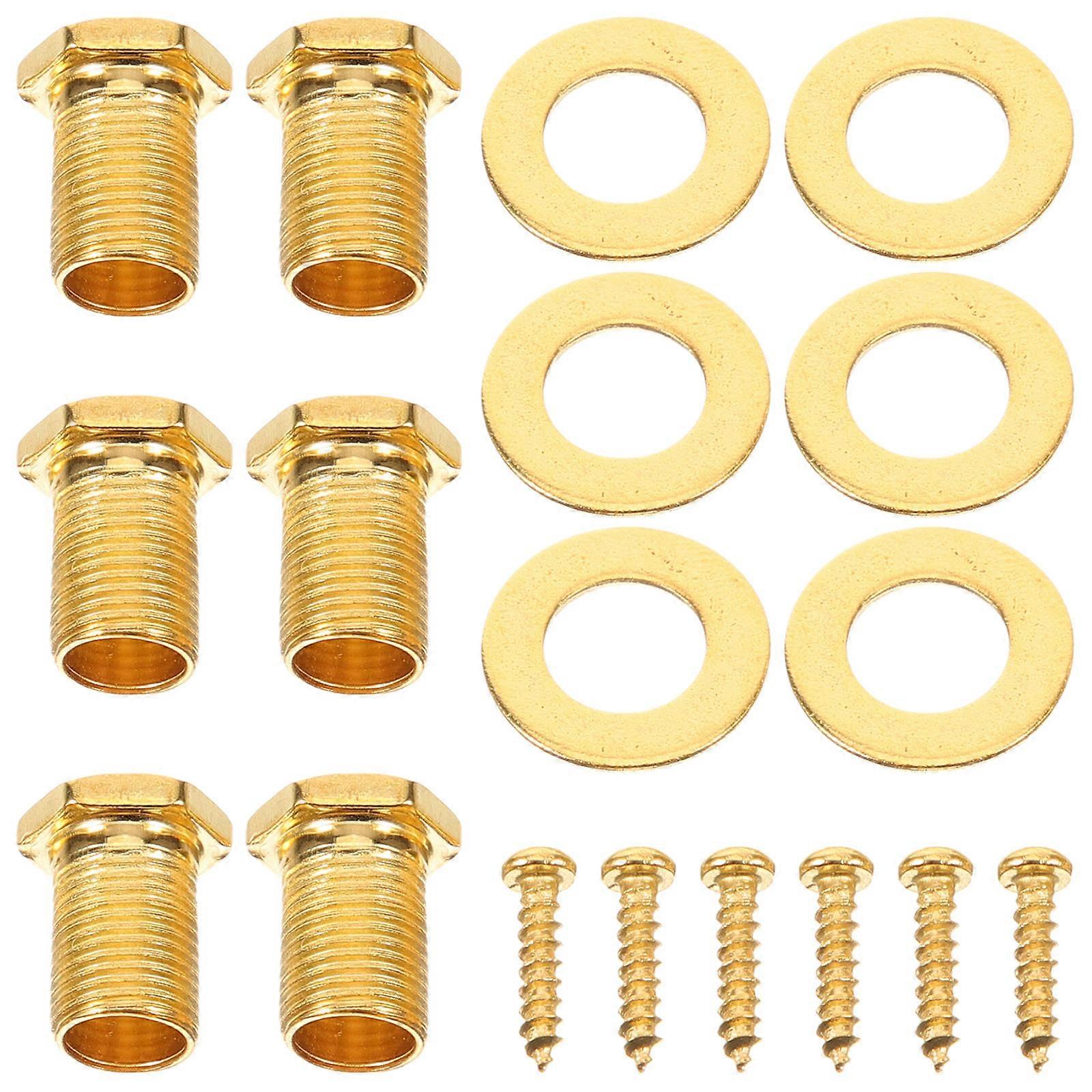 Acoustic Guitar Tuner Sets with Nuts, Screws, and Washers for Stable Installation Lightweight Gold Accessories for Easy Use