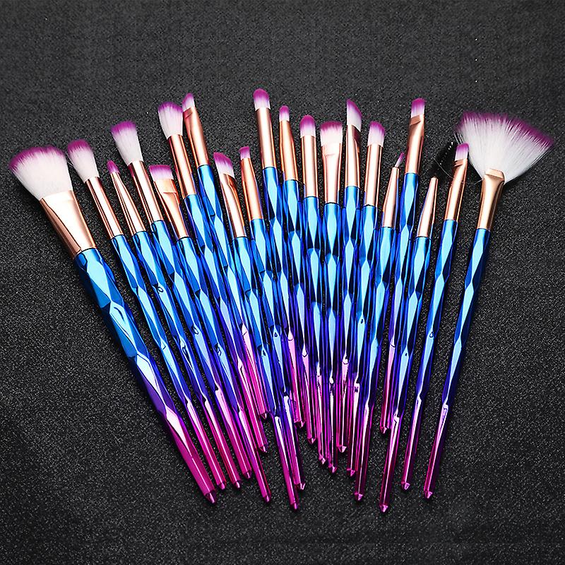 20pcs Diamond Make Up Brushes Tool Blusher Face Foundation Eyeshadow Brushes Set