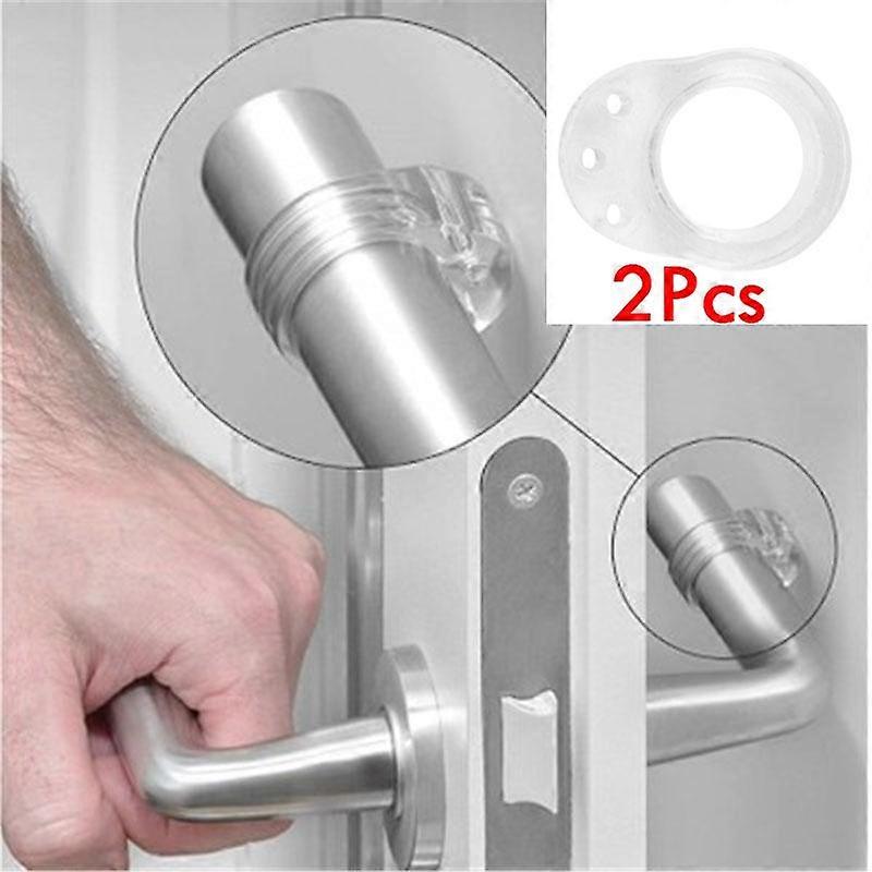 2Pcs Doorknob Buffer Walls Furniture Protection Transparent Handle Buffer Home Room Door Gadgets