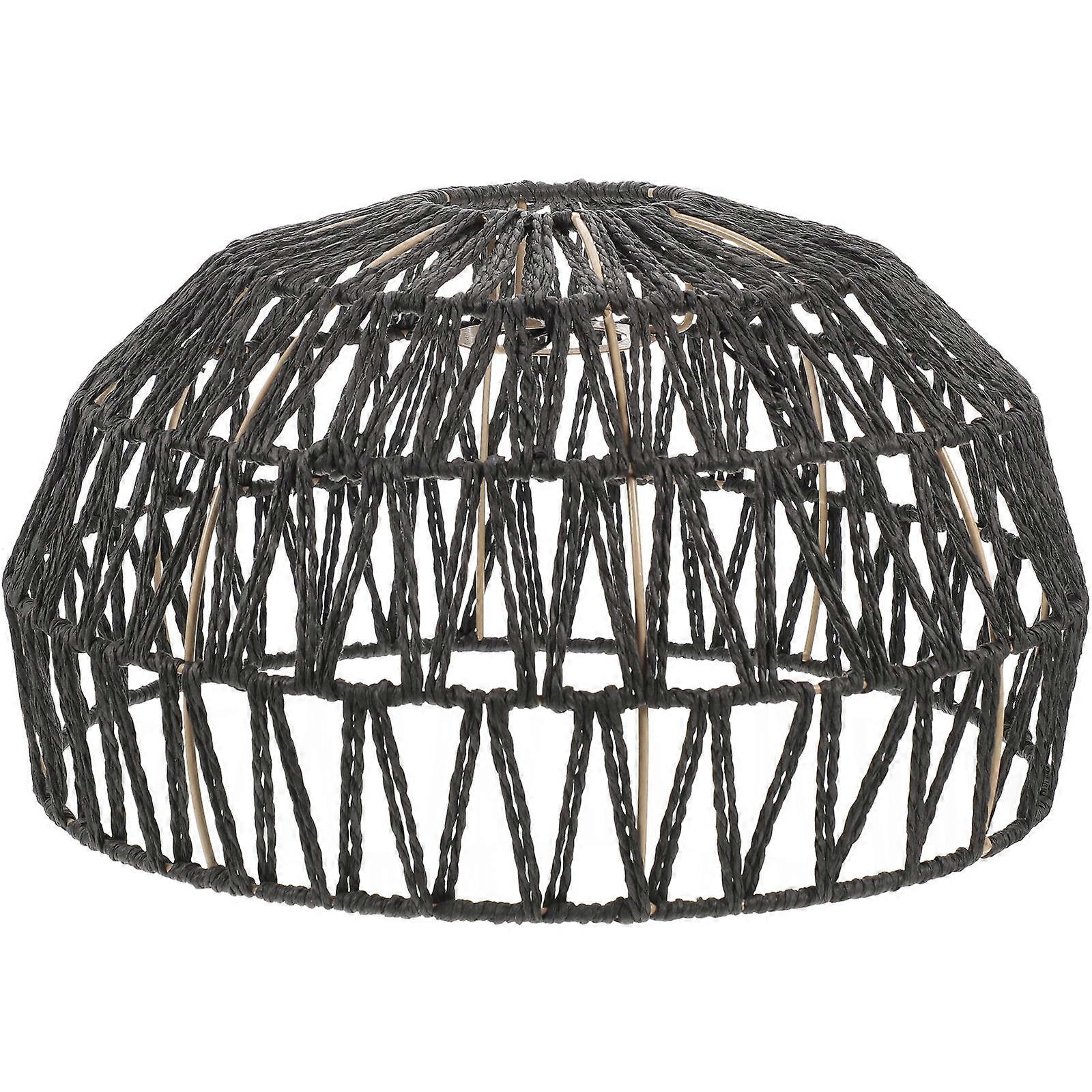 Black Paper Lamp Shade for Home with Vintage Farmhouse Style Chandelier Retro Lampshade 6.3 Inches