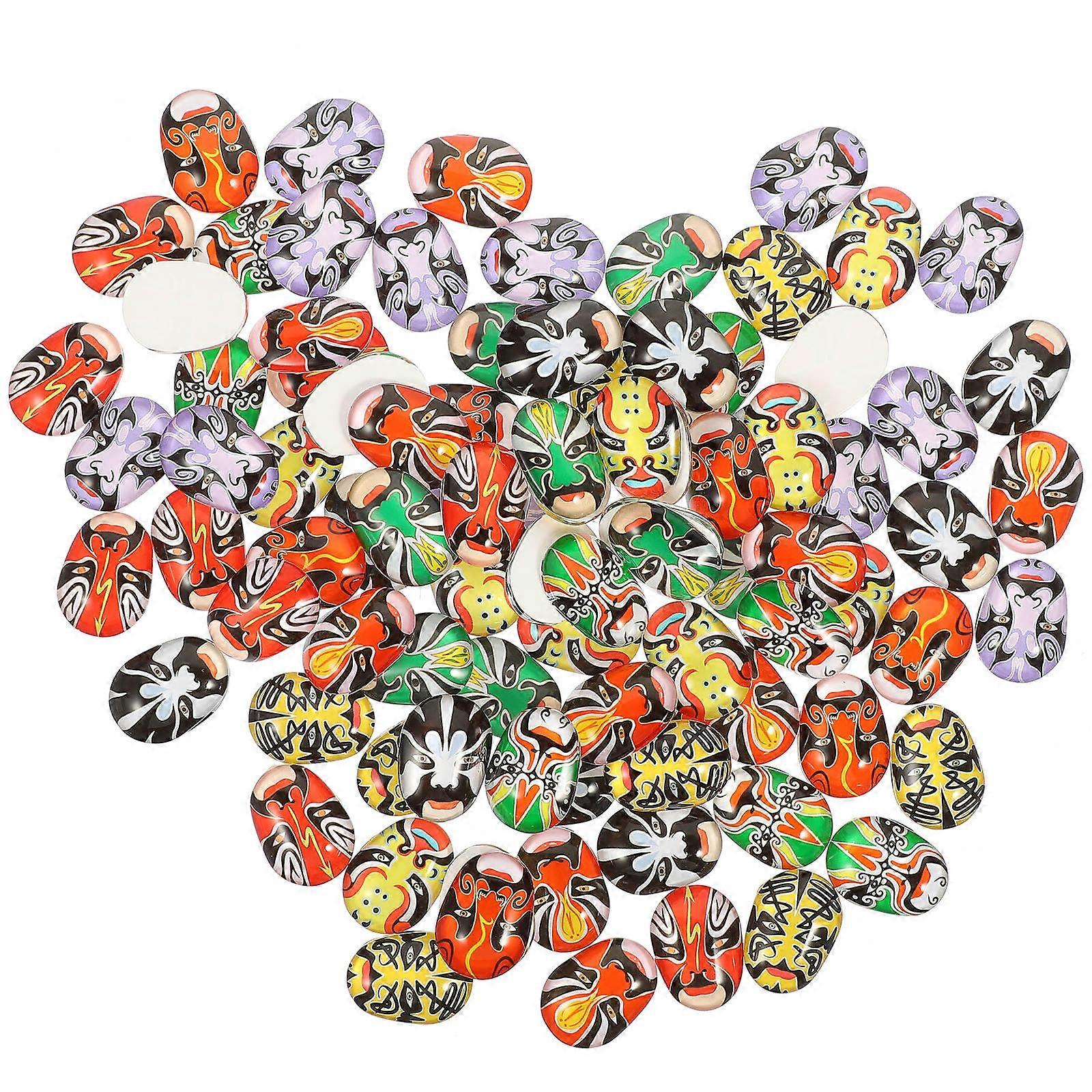 Unique Glass Cabochons 100Pcs Flat Back Jewelry Making DIY Accessories Assorted Color Ideal For Custom Design Projects