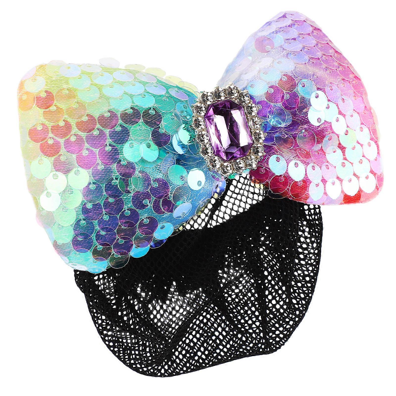 Sequin Hair Bun Nets for Girls in Multi Color Gauze Material Perfect for Dance Classes and Performances 4 Inches