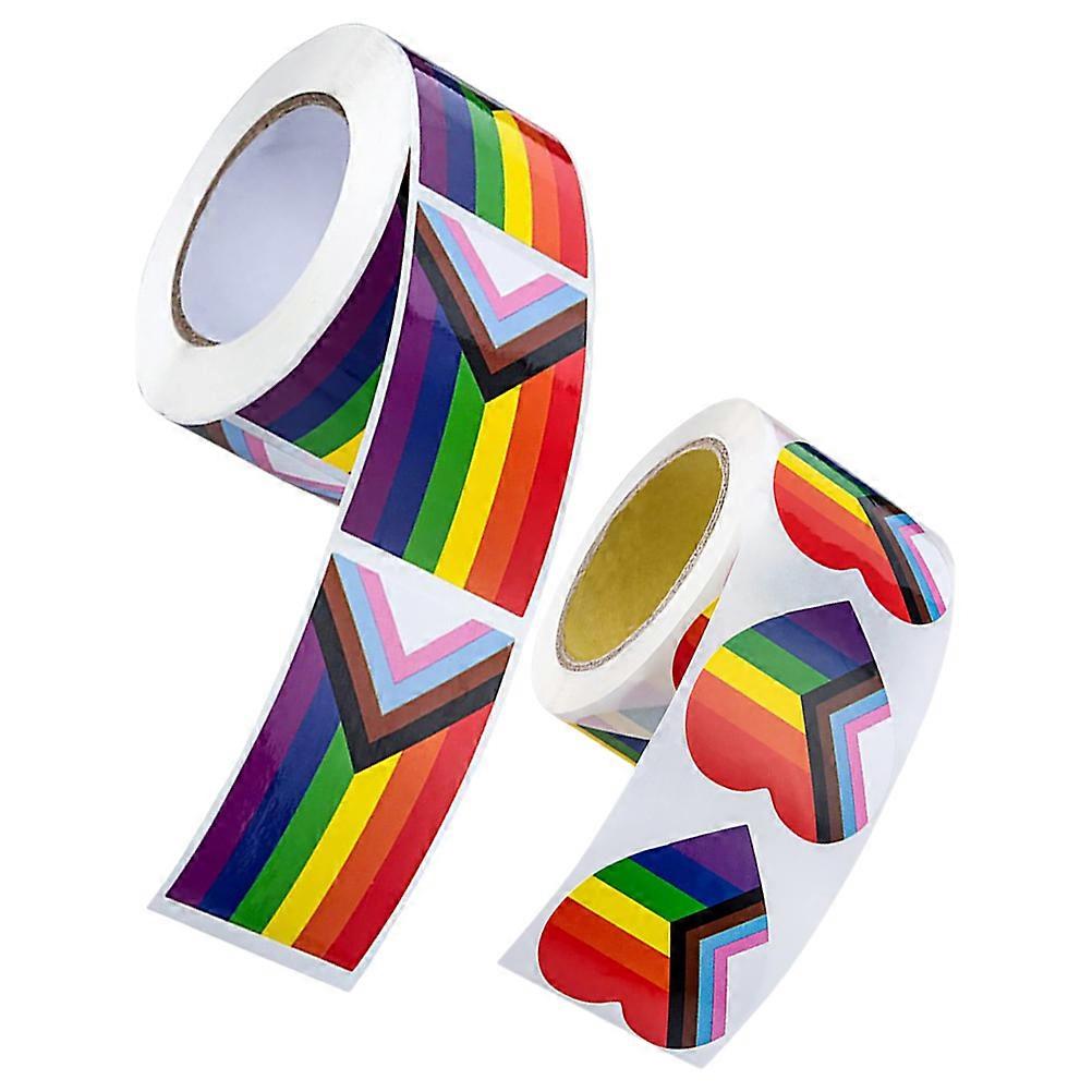Chic Rainbow Stickers for Decoration Featuring Lovely Designs and Easy Application Multi 2 Rolls