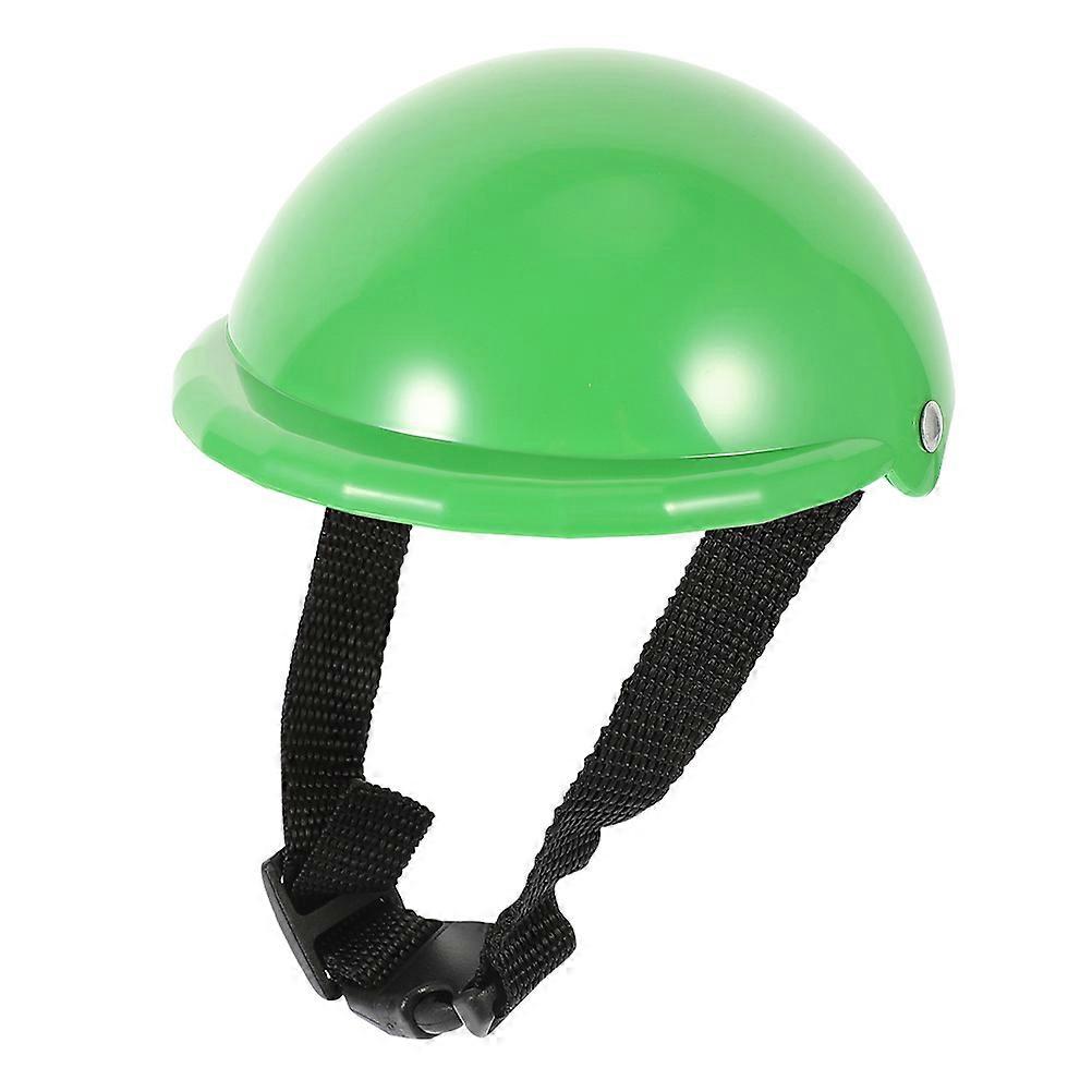 Pet Dog Hat Round Shaped Simple Design Green Color for Pet Safety Lightweight 1Pack