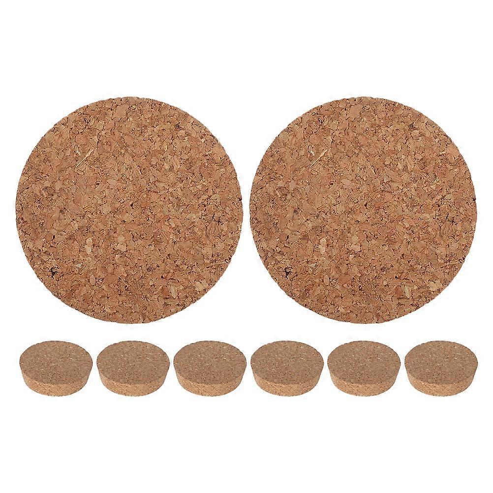 Corks Lid Replacement Jar Lids For Craft Projects And Terrarium Decor 8Pcs Durable Wood Material