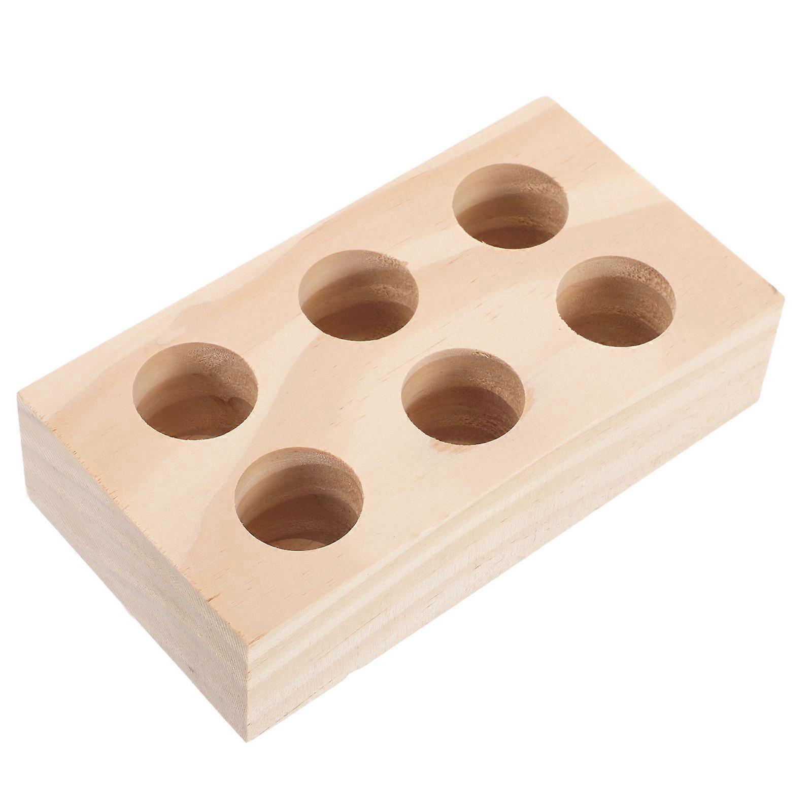 Wooden Storage Box for Insect Pins Organized Multi-grid Holder Beige Color