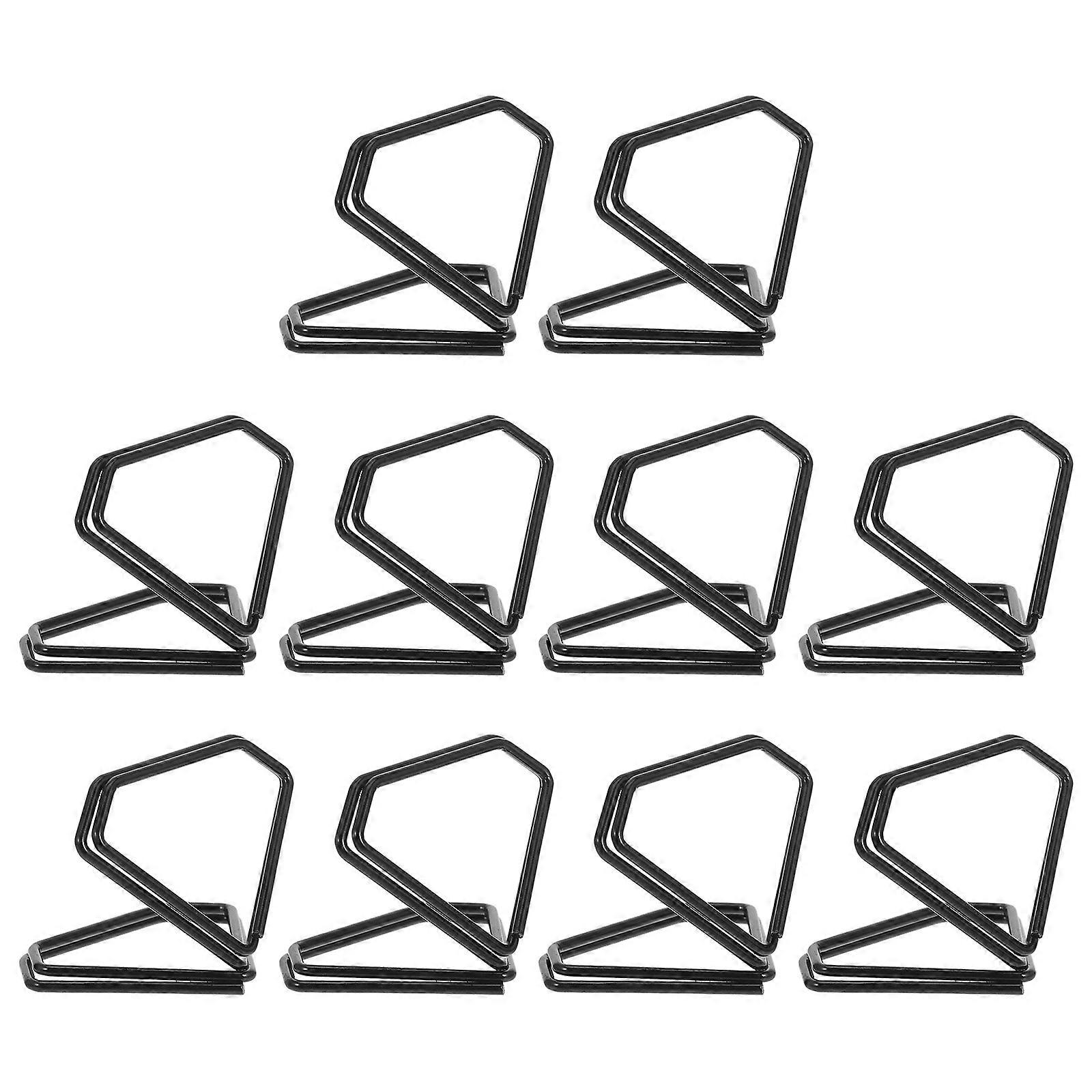 10Pcs Metal Memo Clips For Desk Accessories Holds Business Cards Elegant Appearance Small Size Upright Design