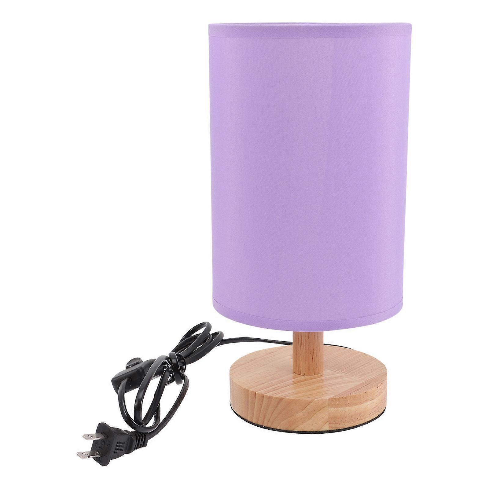 Violet Table Lamp for Bedroom with Cloth and Iron Material Modern Style Decorative Light 6.3 inches