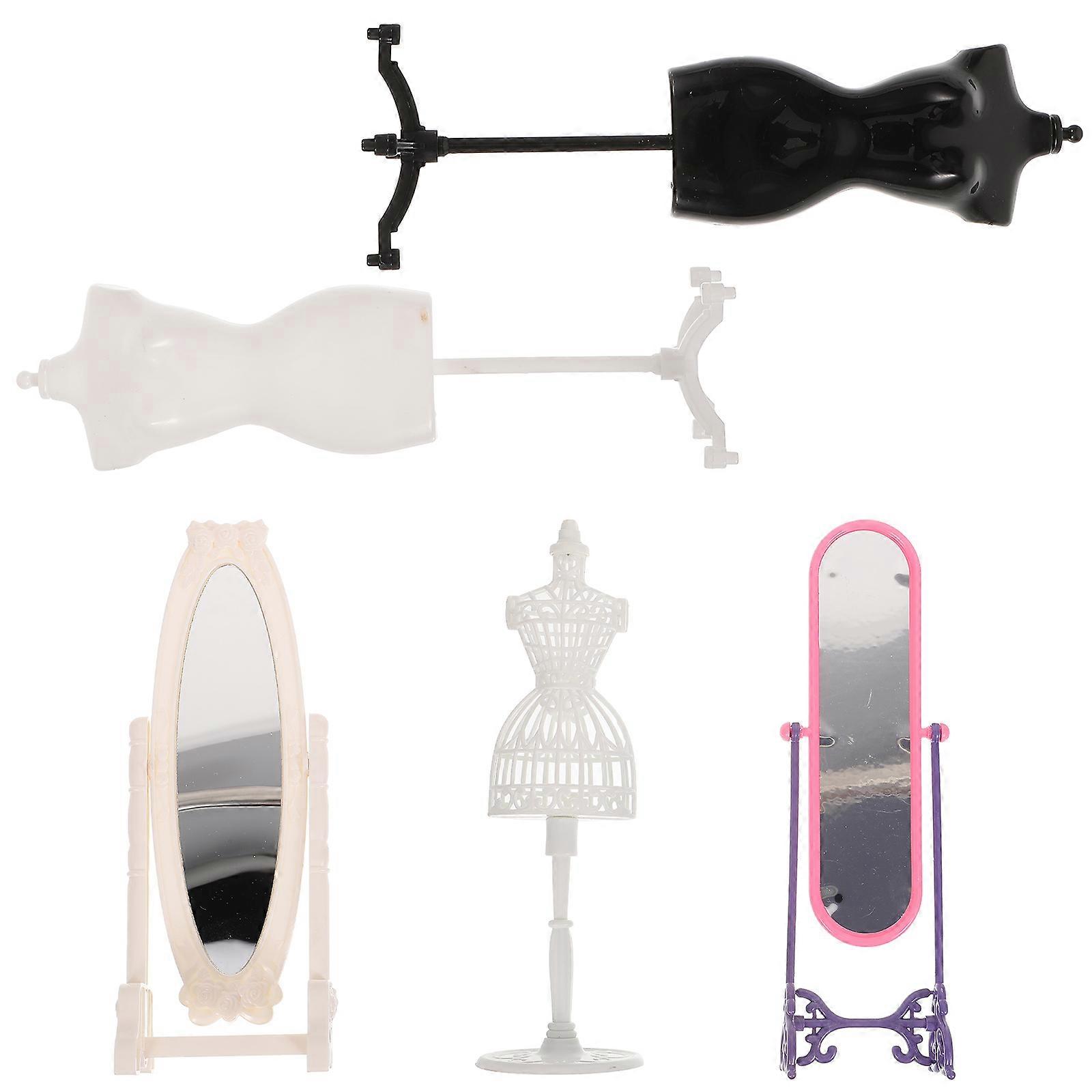 Miniature Mannequin Stand for Doll Clothes Display 25x7.8cm Wrinkle Prevention 1 Set