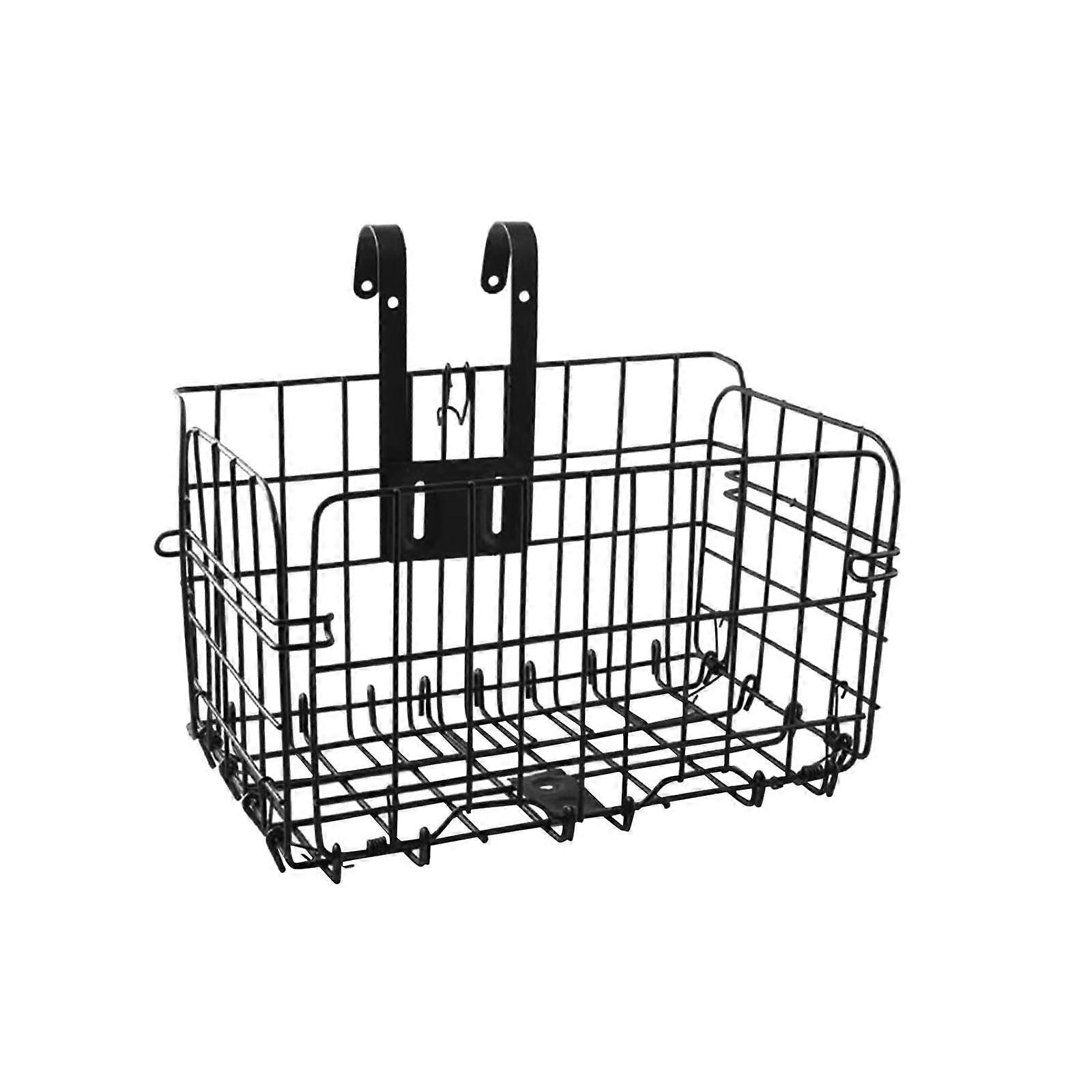 Bicycle Folding Basket 20 Kg Load Capacity, Accessory Hanging Basket For Commuter Bikes, Easy Assembly, Black