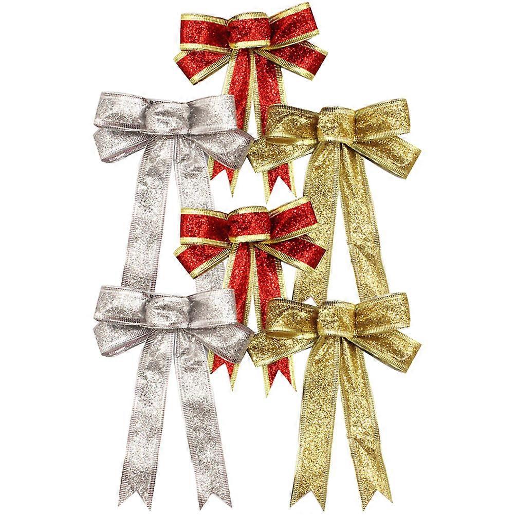 a polished product description for your **6pcs Glitter Decorative Christmas Bows**:
πβ¨ **6pcs Glitter Decorative Christmas Bows β Festive