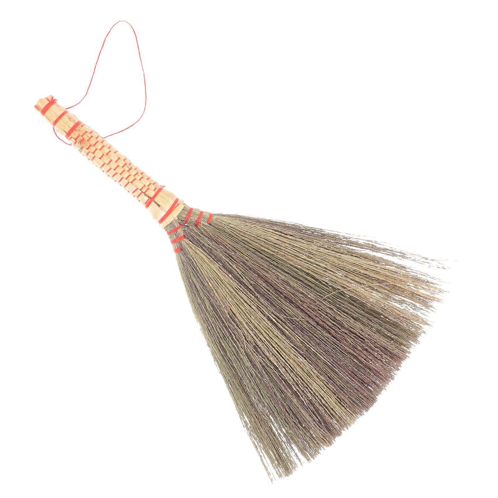 Handmade Straw Woven Broom, Small Household Duster for Easy Cleaning, Practical Dust Removal Tool for Kitchen, Office, and Home, Fine Workmanship,