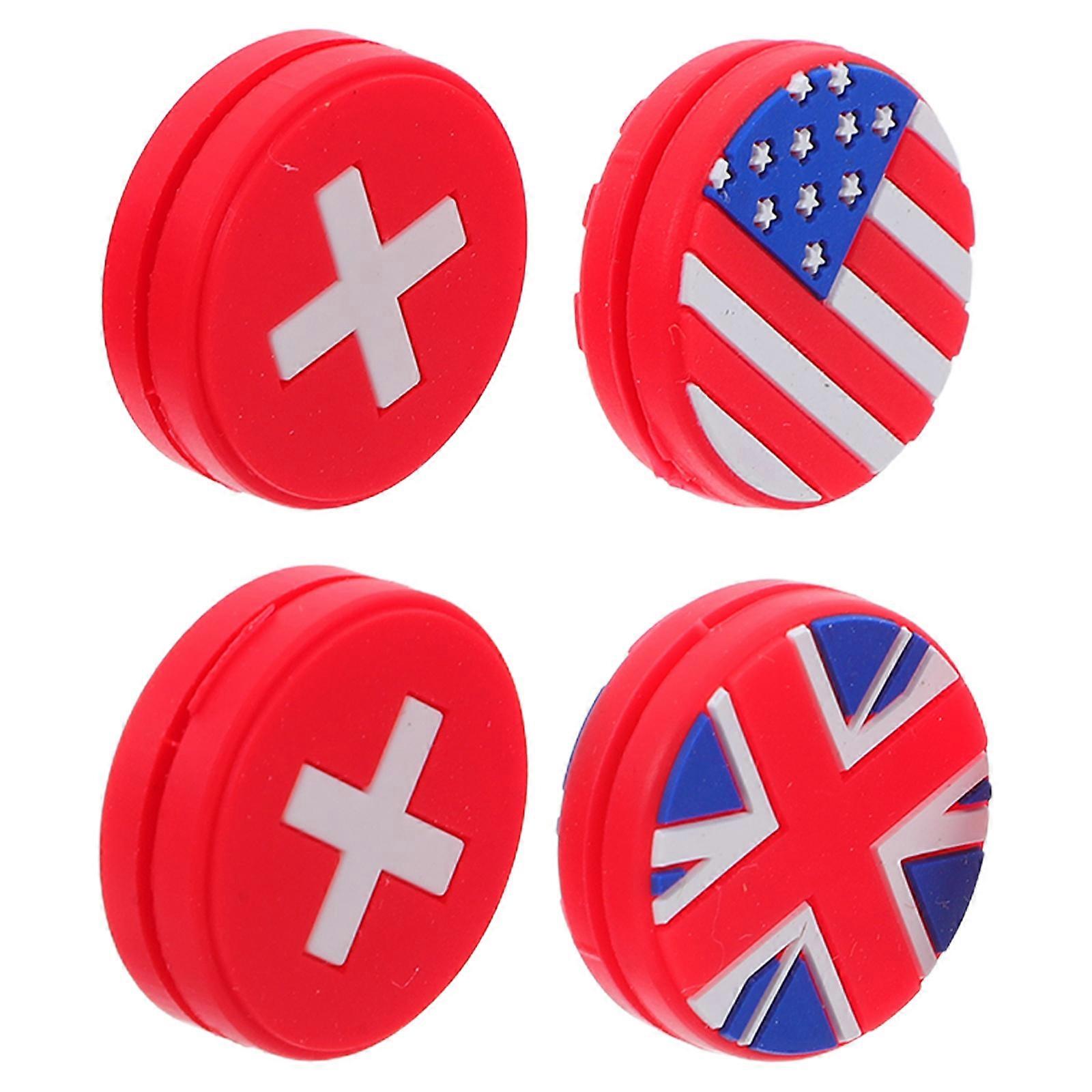 4 Pcs Tennis Vibration Dampeners Silicone Racket Accessories For Tennis Match Assorted Color Racket Control Improvement