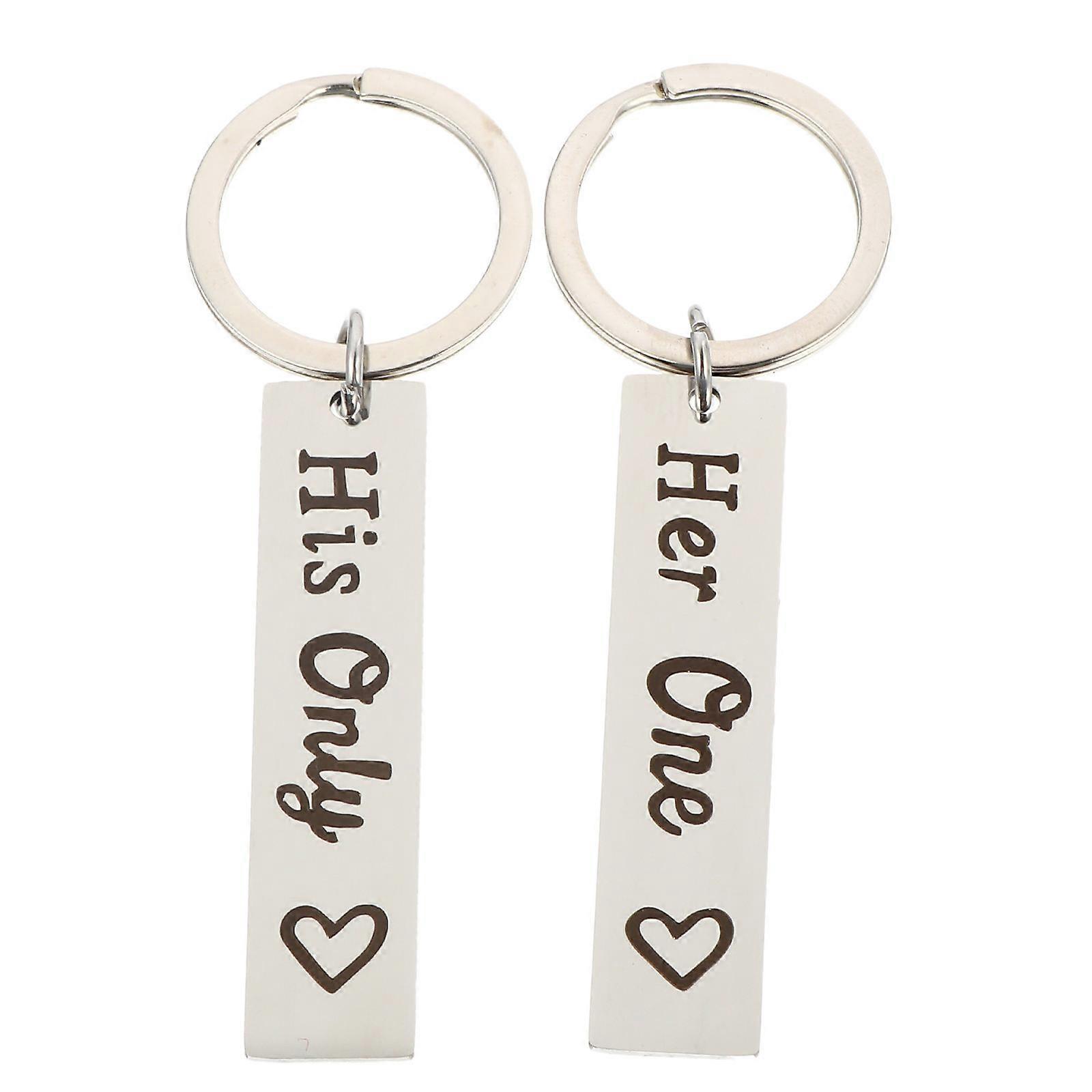 Stainless Steel Lover Key Rings Creative Key Chains for Couples Unique Durable Design Easy Organization Valentine Day Gift