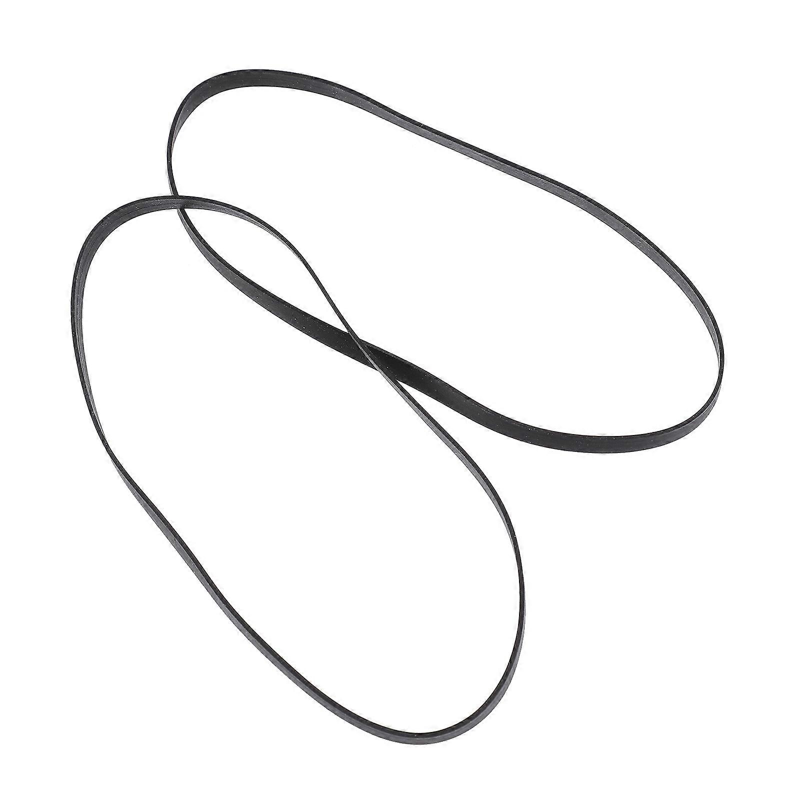 Black Replacement Belt for Phonograph Made of Rubber 2 Pieces Stable and Durable Characteristics