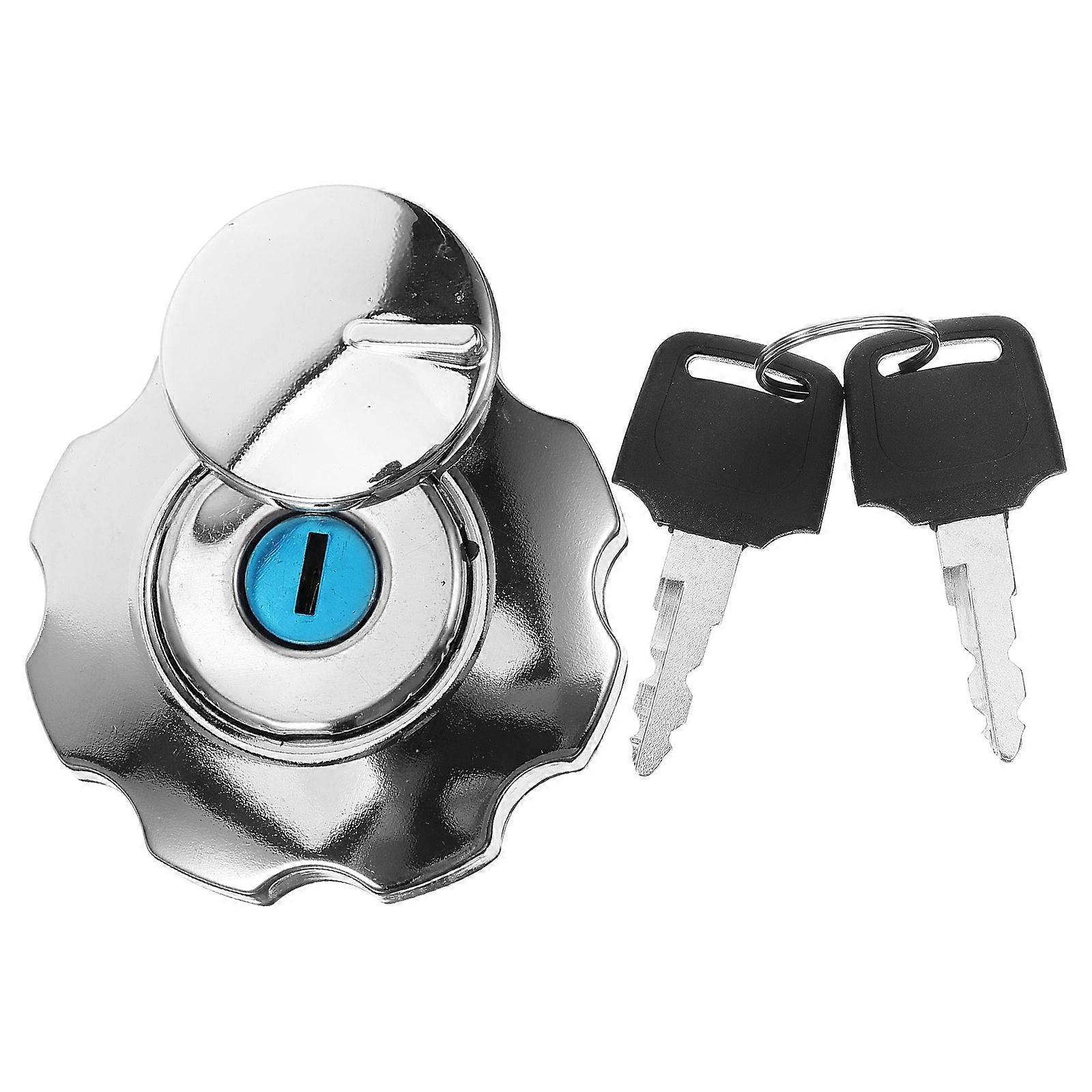 Worgeous 1 Set Gas Cap with Key Tank Cover for Car Oil Tank Cap Accessory