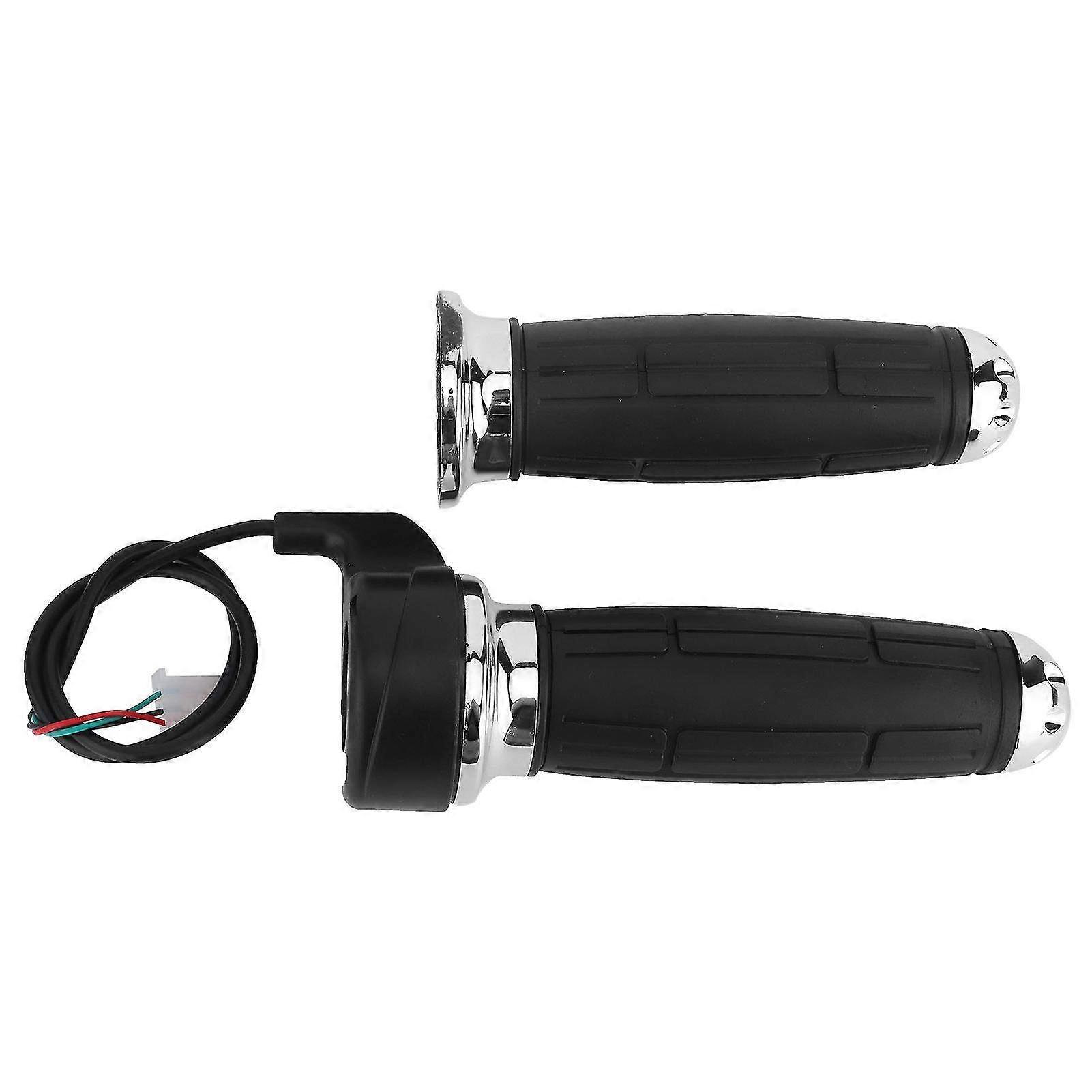 Electroplated Universal Throttle Grip Handle Set for Electric Bikes - Durable Ergonomic Throttle Controls