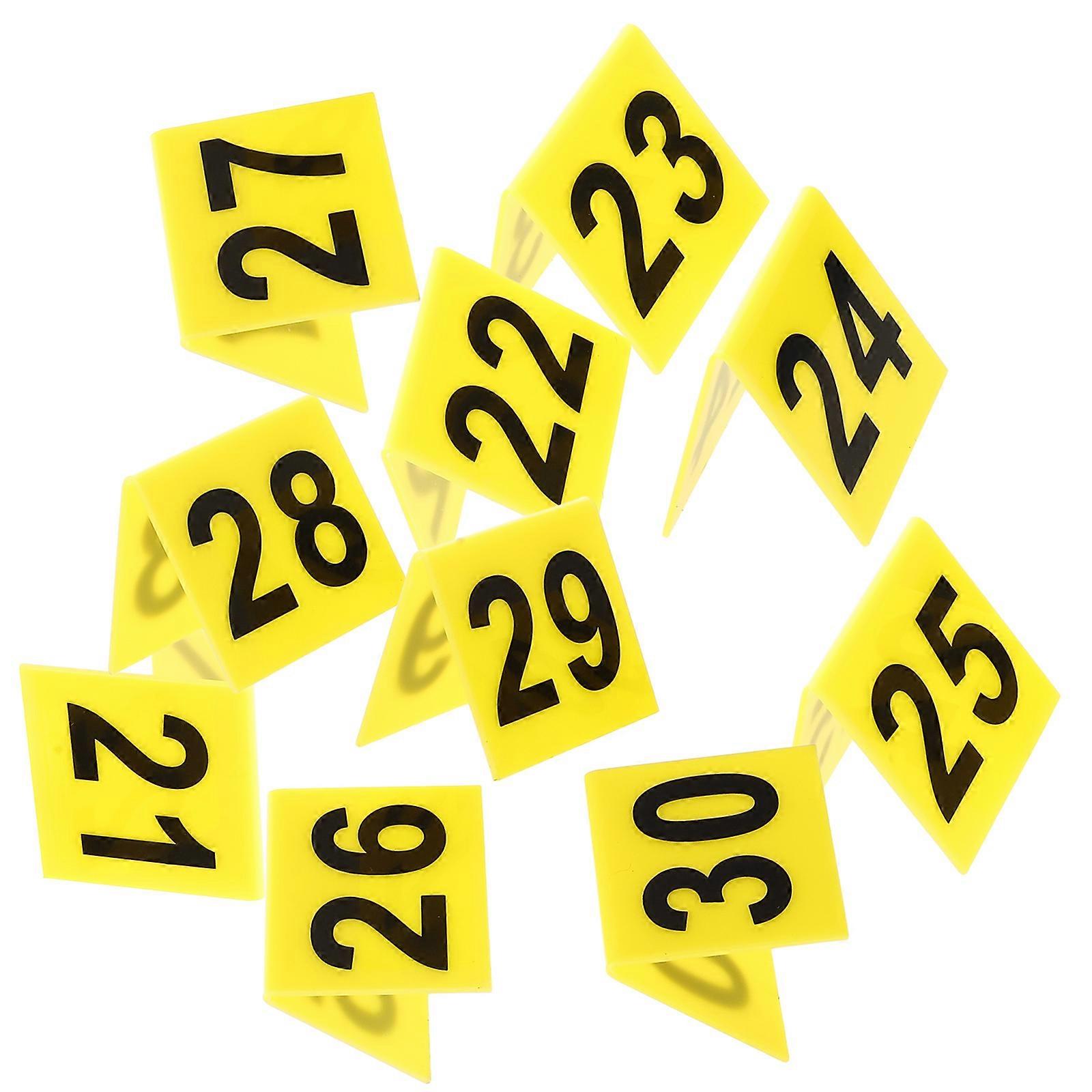 10 pcs Evidence Markers for Crime Scene with Table Number Sign Triangle Number Markers 21 to 30