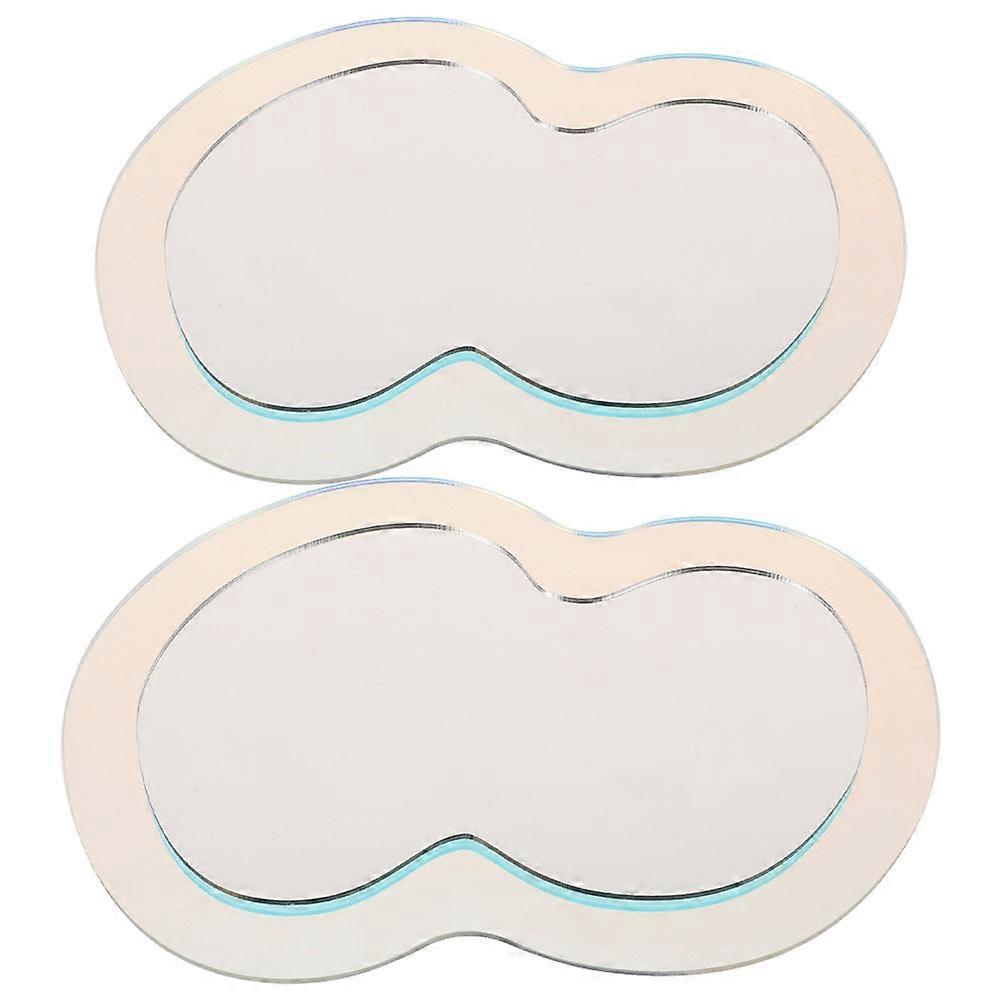 Colorful Rectangular Acrylic Mirrors For Refrigerator And Locker Accessories 18X13.5CM Reflection 2Pcs