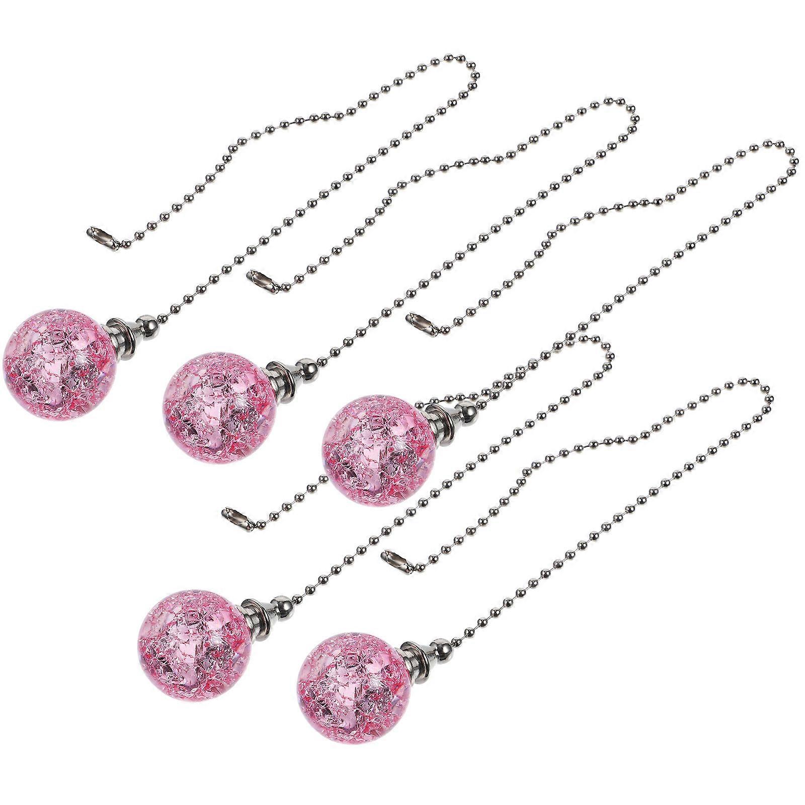 Novelty Ceiling Fan Pulls Crack Extension Metal Round Simple Design Home Use 5Pcs