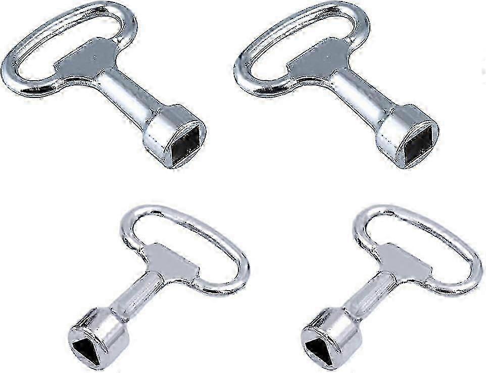 4pcs Metal Triangular Keys Utility Cabinet Key Key Distribution Cabinet Key Electric Meter Box for Gas-Water-Electric Meter Control Cabinet Radiator Y