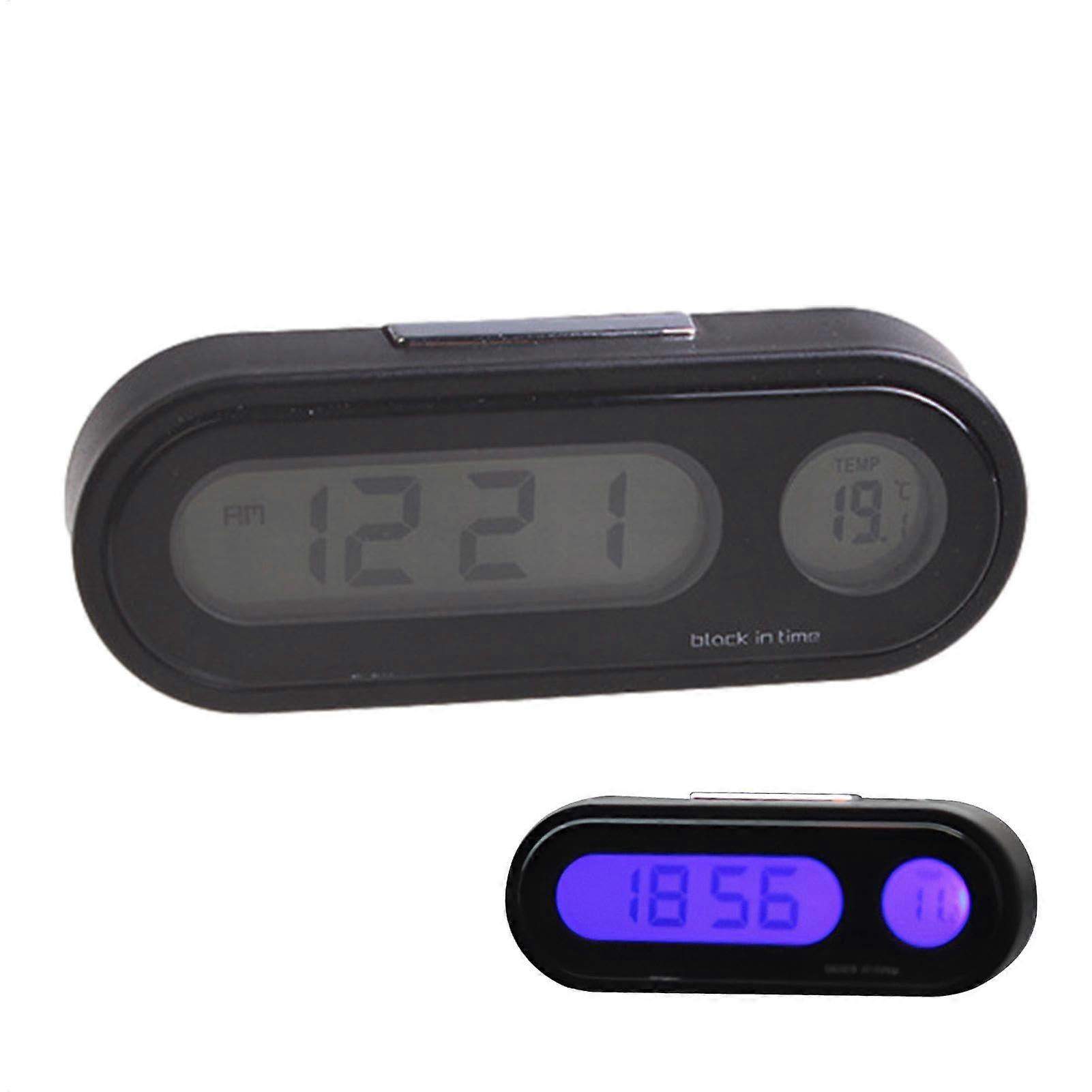 Car Dashboard Clock  Digital Car Clock, 2in1 Digital Temperature Gauge with Backlight