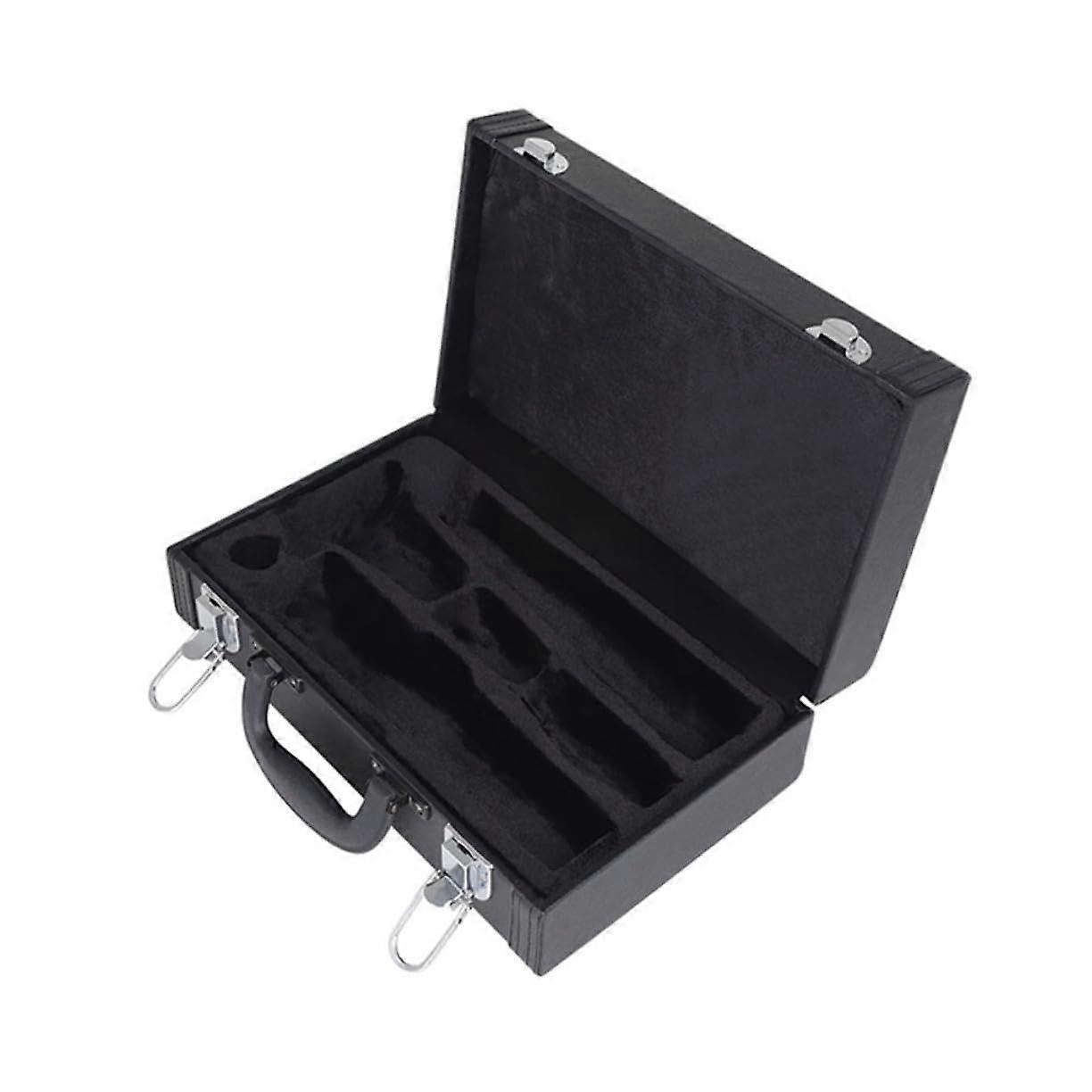 Black Padded Clarinet Case, Shockproof and MoistureResistant Clarinet Carrying Case with Practical Handle, Durable Clarinet Storage Box for