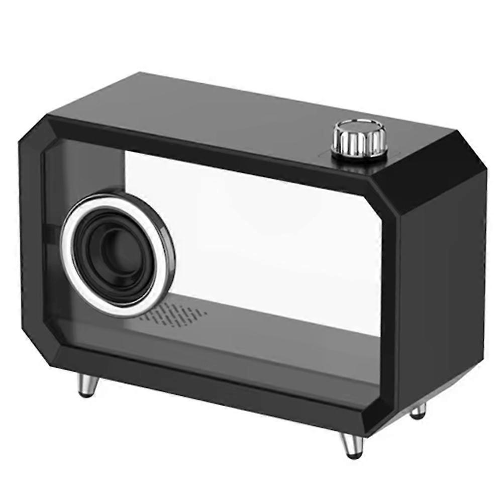 DIY Transparenter Bluetooth-Lautsprecher RGB Bunte Beleuchtung Computer Subwoofer Desktop-Audio Display mit hoher Lautstärke AUX Play A